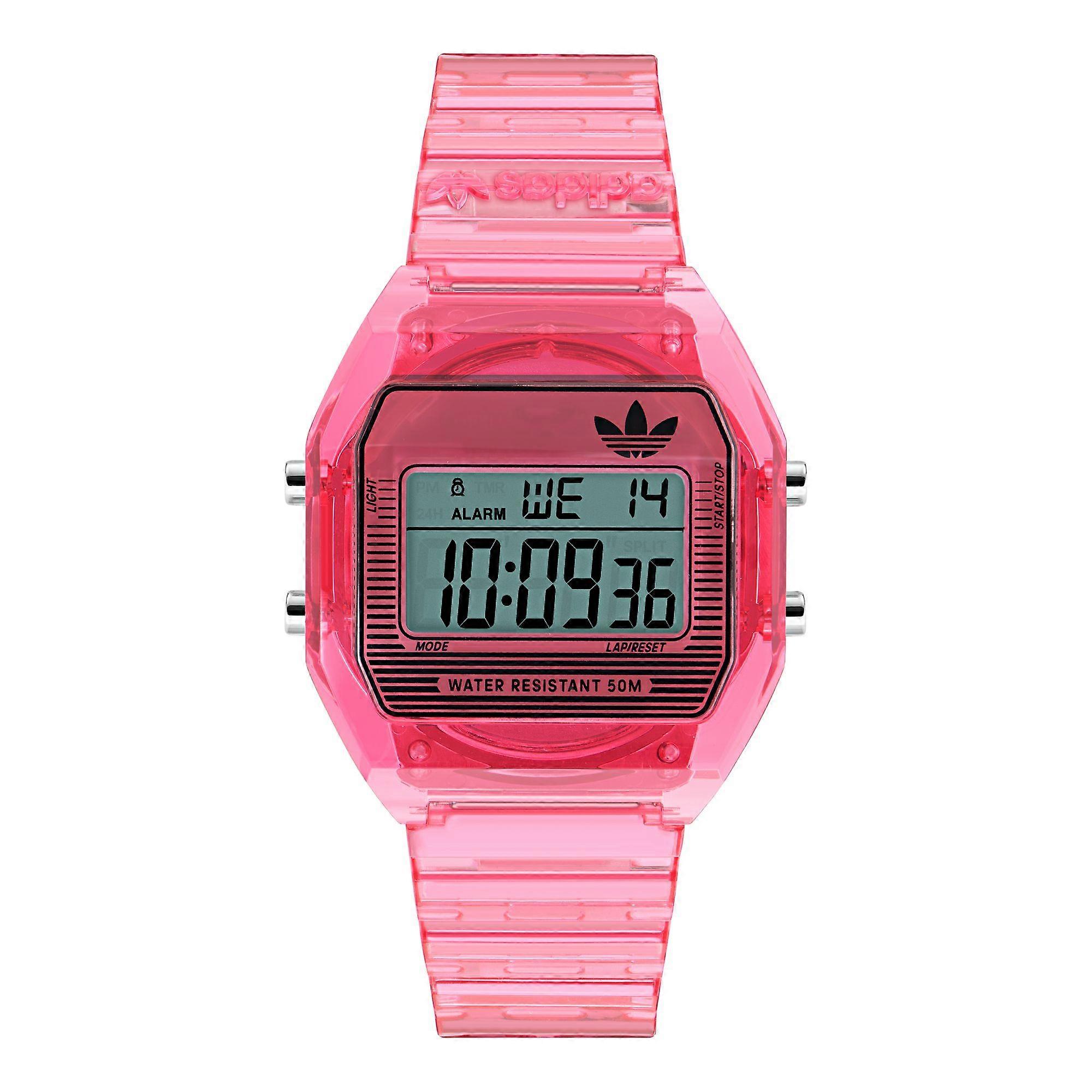 Adidas Unisex Watch DIGITAL TWO CRYSTAL Silicone Pink AOST25540