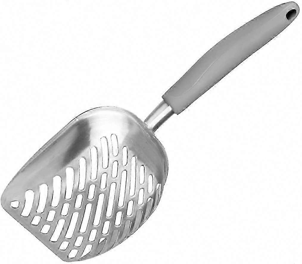 Cat Litter Scoop with Comfortable Rubber Handle for Cats & Kittens, 35x14cm, Dark Blue