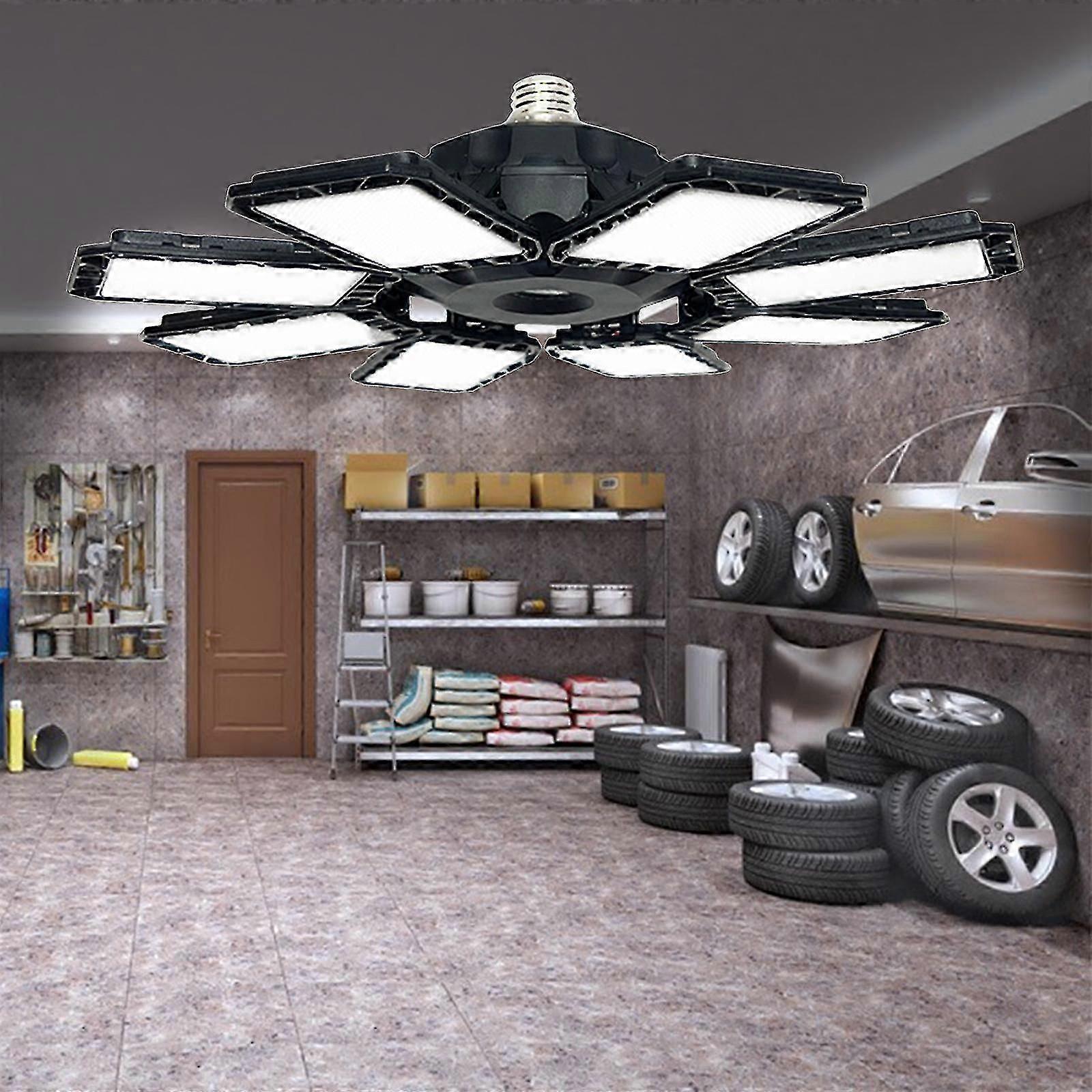 Adjustable Deformable LED Garage Ceiling Light with E26/E27 Screw Base
