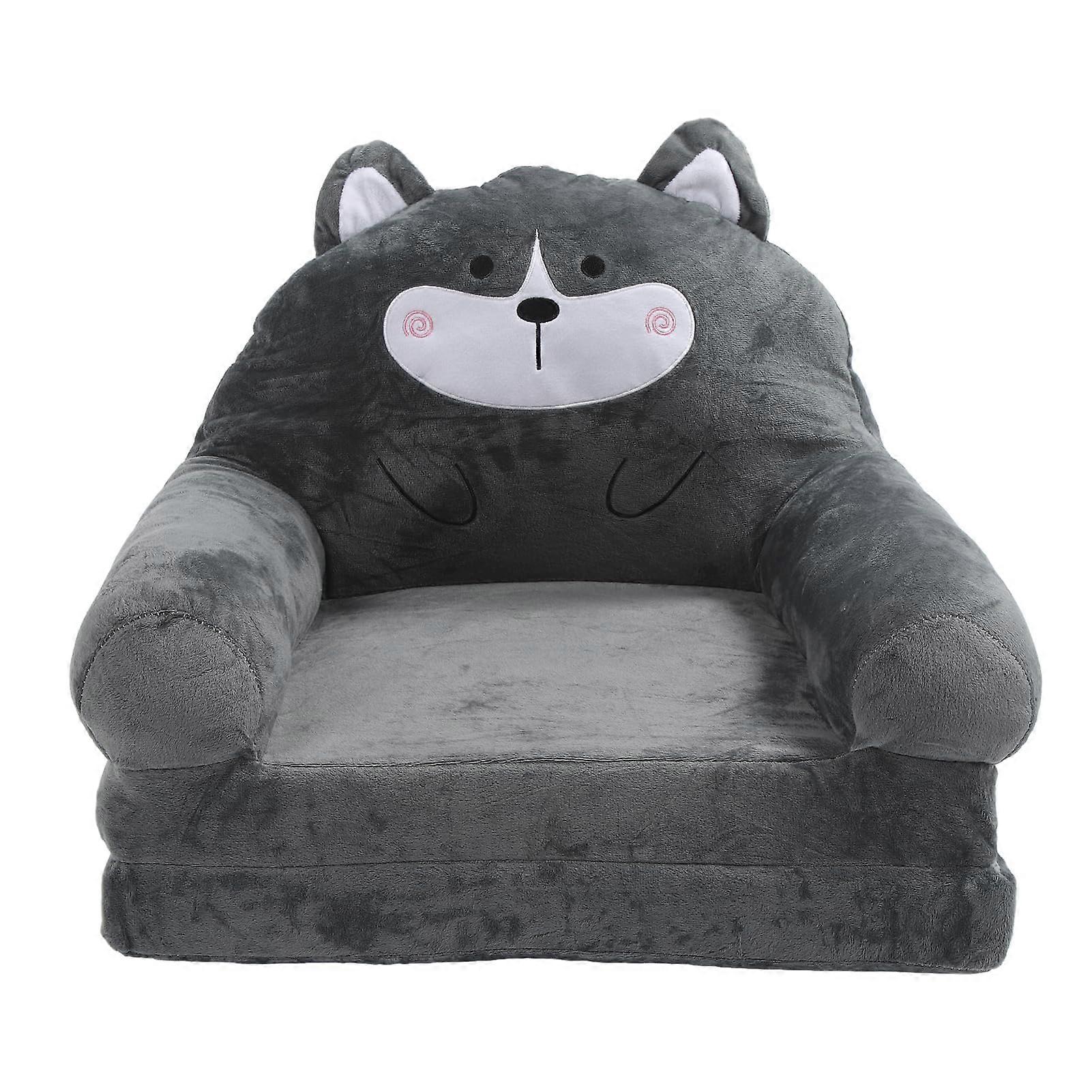 Fold Out Kids Couch 2 in 1 Convertible Baby Sofa Soft Comfortable Foldable Toddler Chair