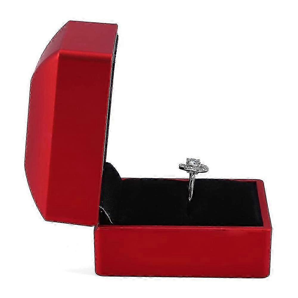 Led Lighted Ring Box Earring Ring Gift Case Wedding Ring Jewelry