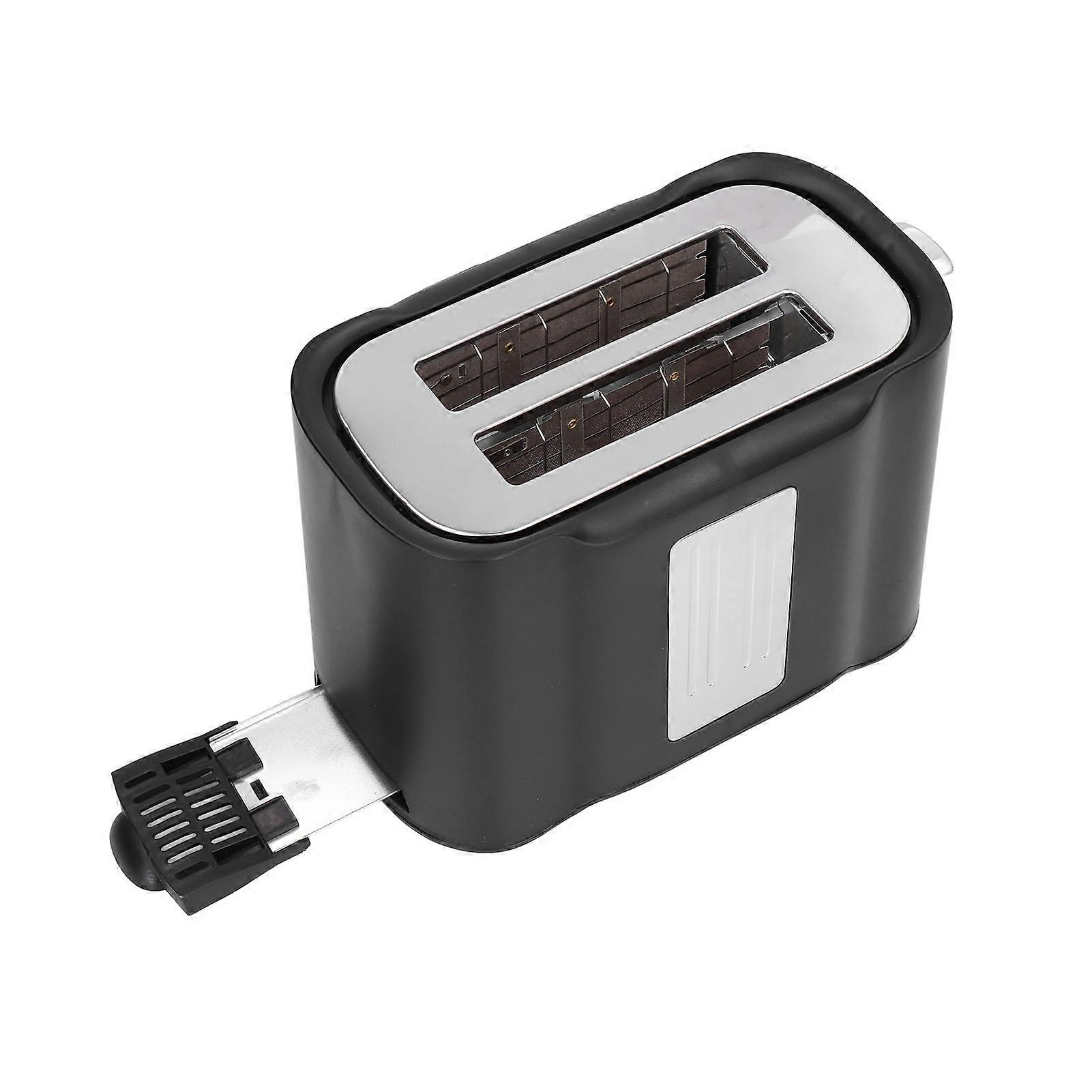 800W Mini Toaster 2-Slice Wide Slot Breakfast Maker 24.9x13.8x16.6cm