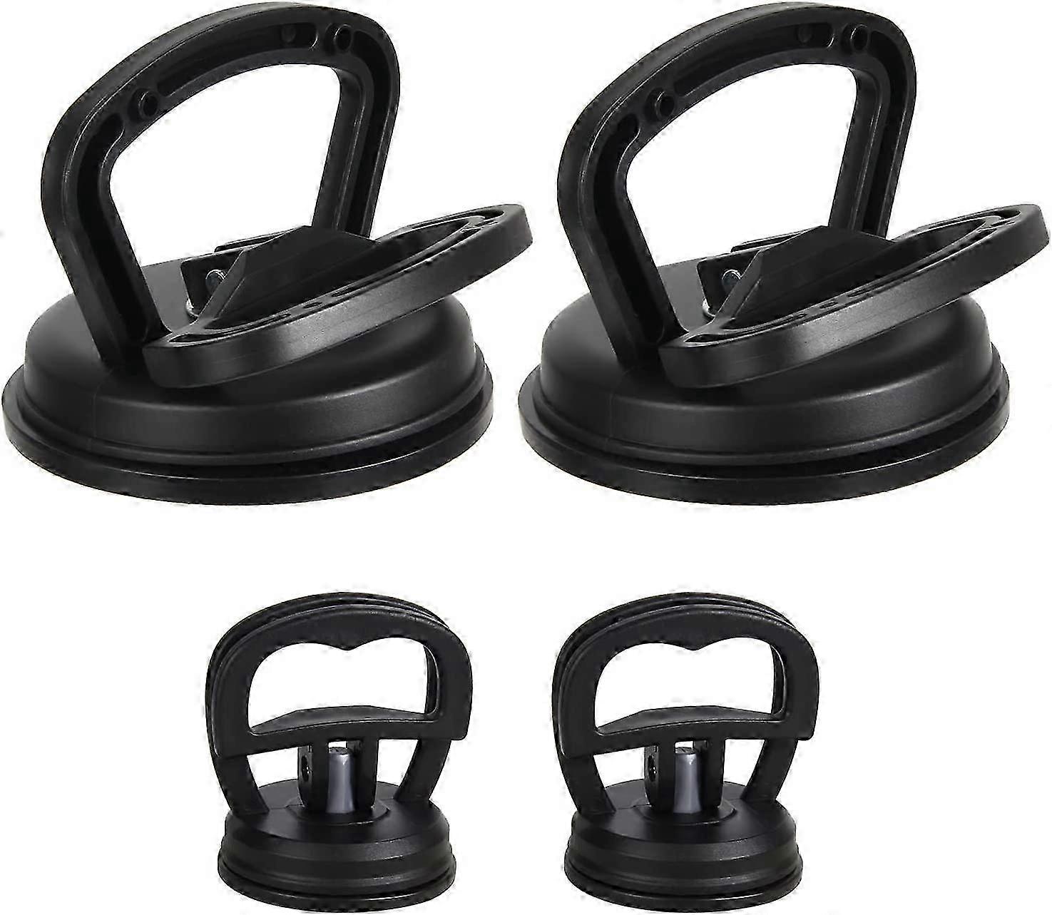 4 Car Dent Removal and Repair Tools with Suction Cup for Granite Mirror Door Window Handle Lifting Moving Objects (5.7CM+11.8CM)