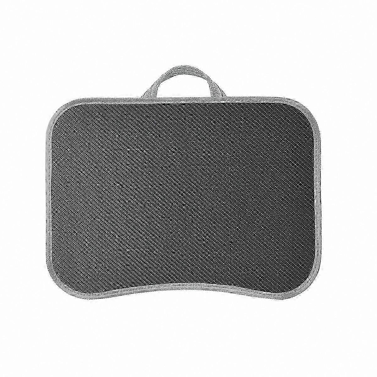 Cushioned Portable Desk for Laptop - Adjustable Tray for Work, Home, and Travel Use - Black and Gray Design