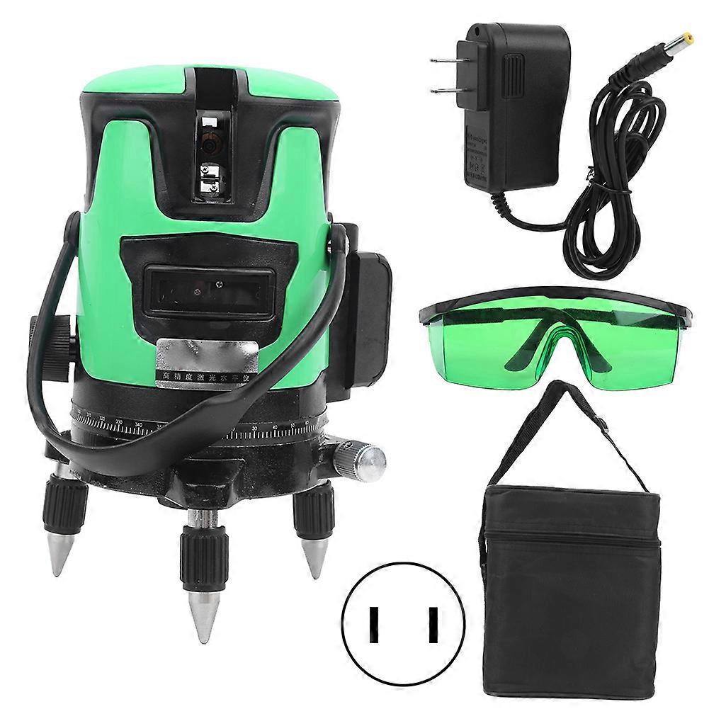 360 Degree Rotating 5 Lines Automatic Self‑Leveling Green Beam Level Tool Construction