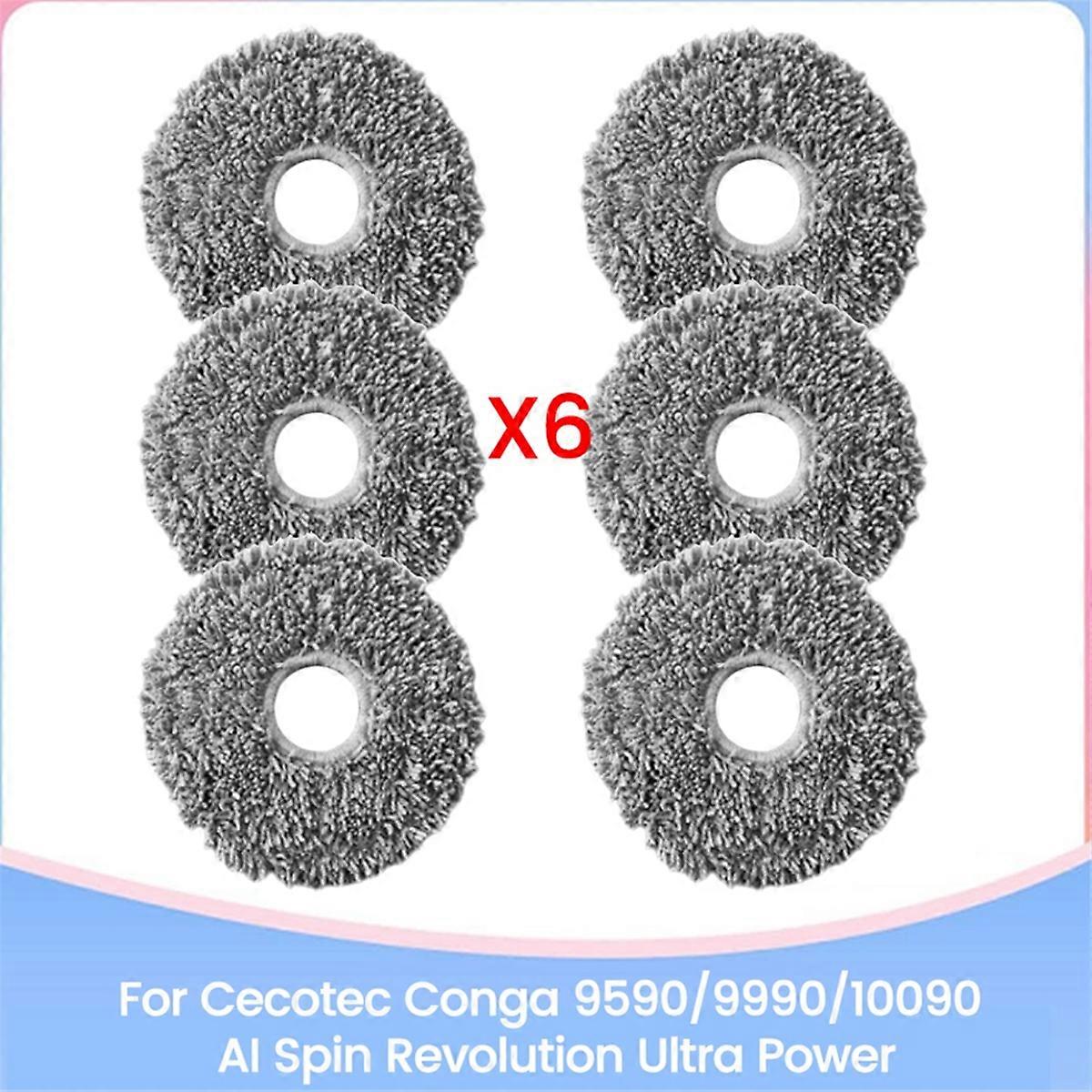 Vacuum Mop Cloth for Vacuum Cleaner Replacement Parts 6PCS
