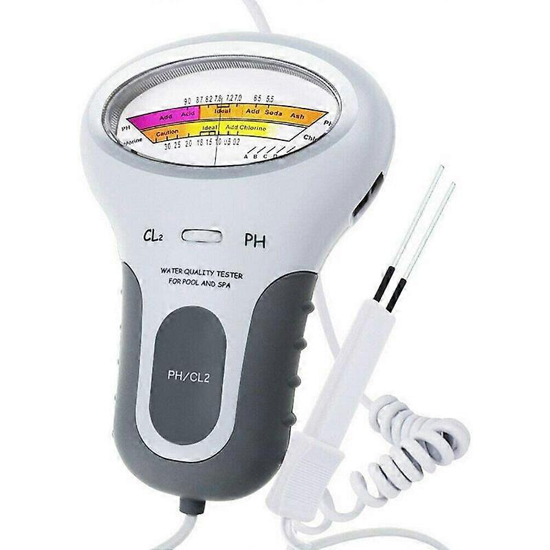 1 PC Water Quality Tester, PH and Cl2 Tester, Portable Digital Monitor, Ph Water Tester Chlorine Analysis Swimming Pool Test Kit