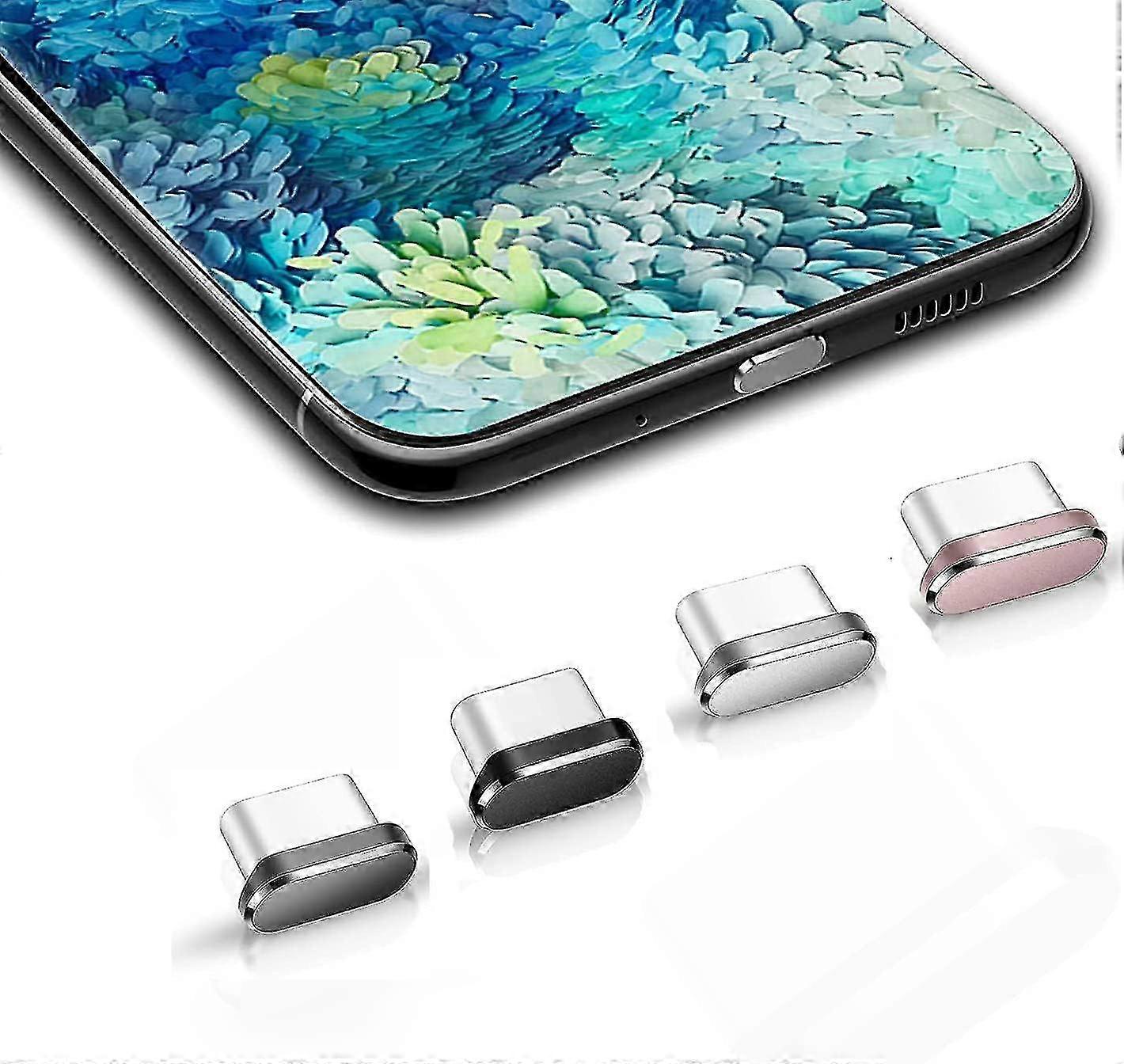 Usb C Dust Plugdust Plugs,4 Pieces Type C Dust Cover For Mobile Pho...