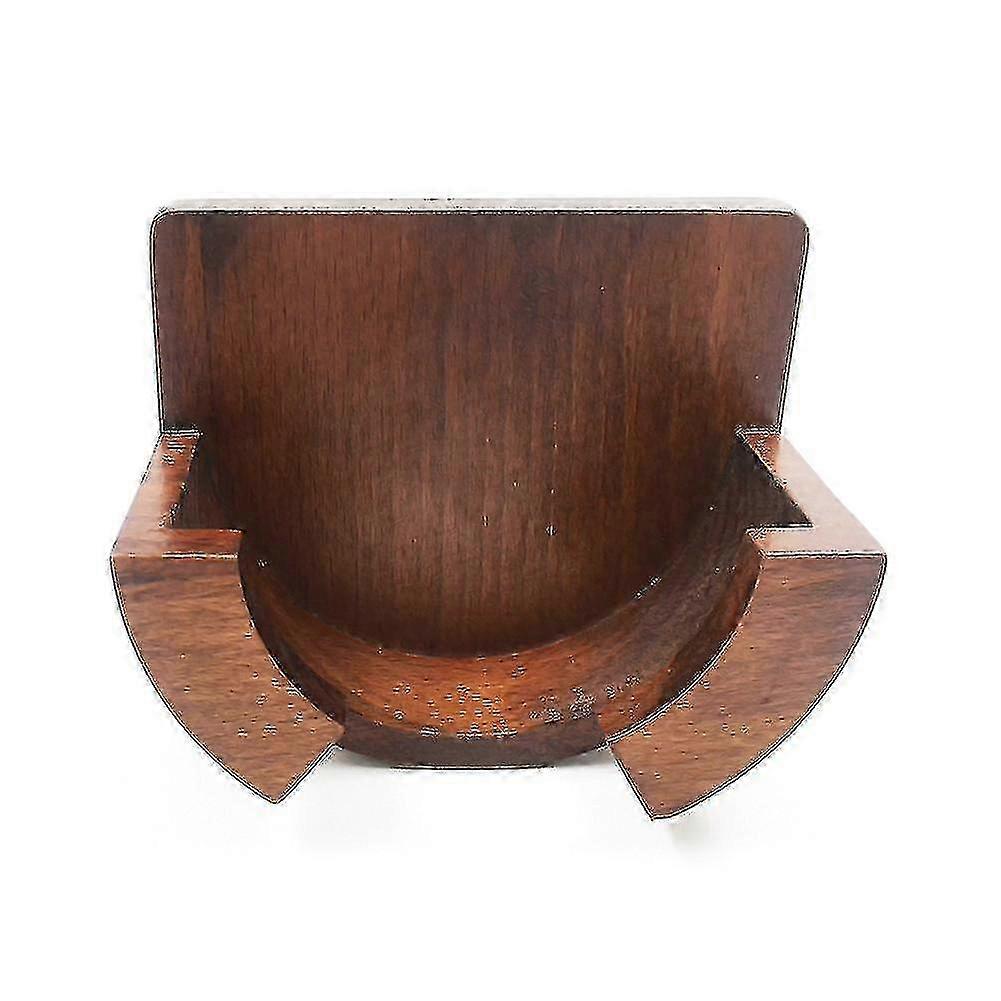 2025 Coffee Press Holder Unique Bottomless Solid Wood Bracket,51/53/54mm