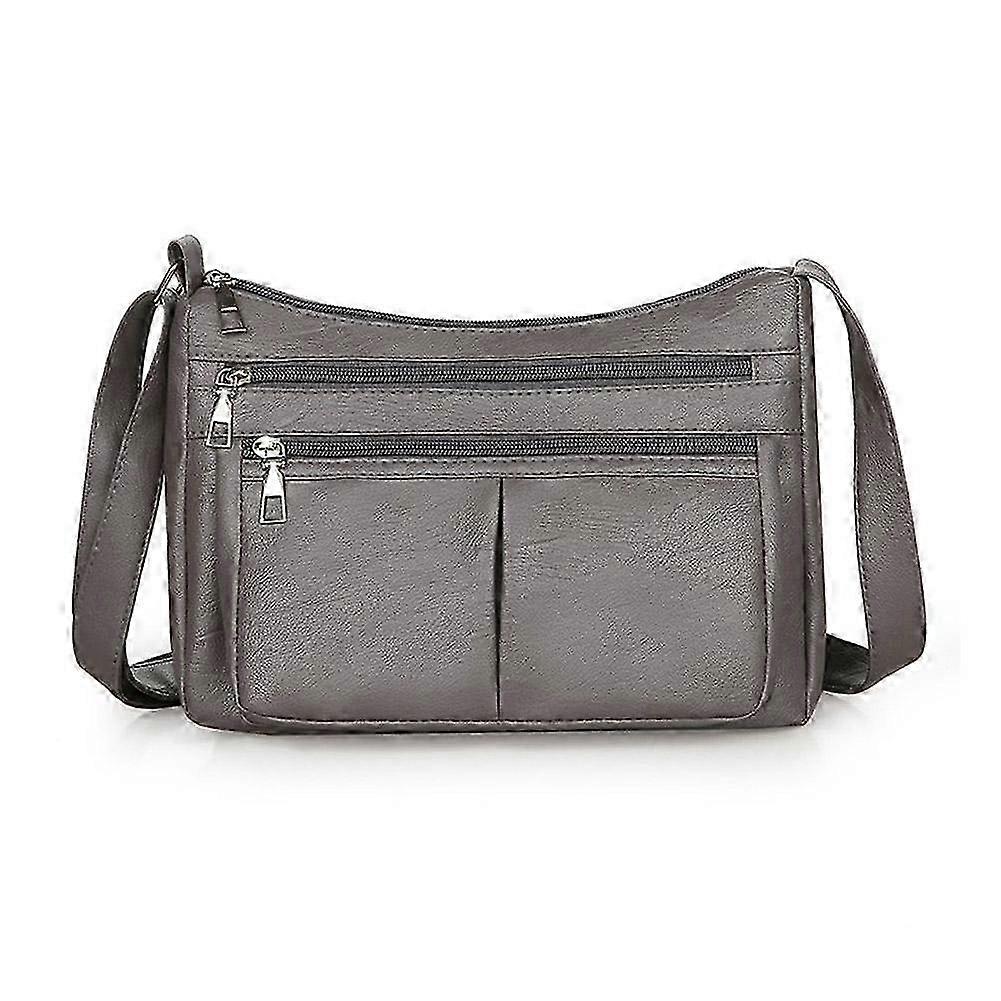 Stylish Multi-Layer Genuine Leather Shoulder Bag for Everyday Use