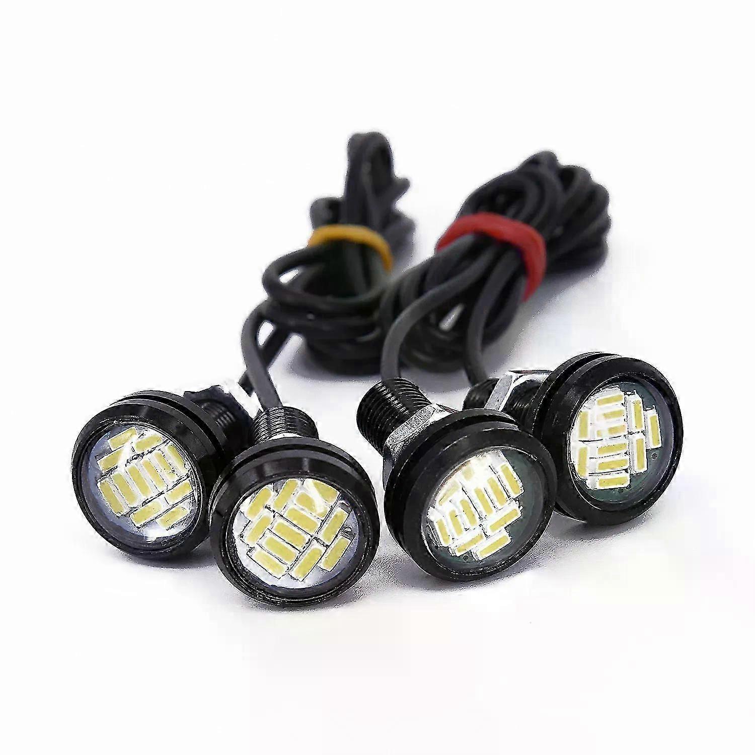 4Pcs LED Car Auto DRL Daytime Running Lights 12V 15W White Backup Lamp Automobiles Reversing Parking Signal Lamp