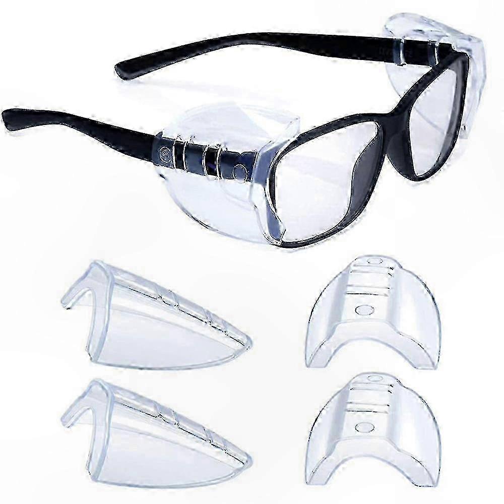 Clear Side Shields for Eyeglasses, Universal Fit for Small to Large Frames, Protective Slip-On Design