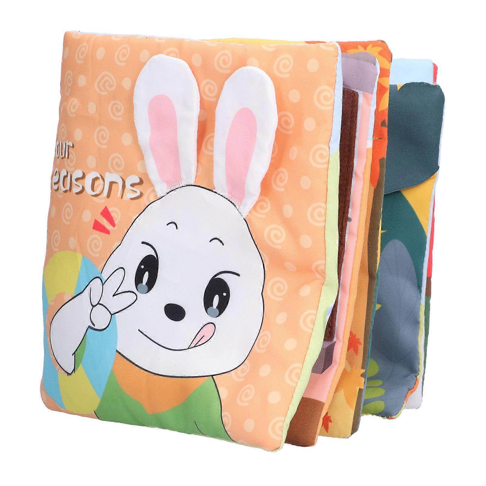 Baby 3D Soft Cloth Educational Crinkle Book for Toddlers 3M+