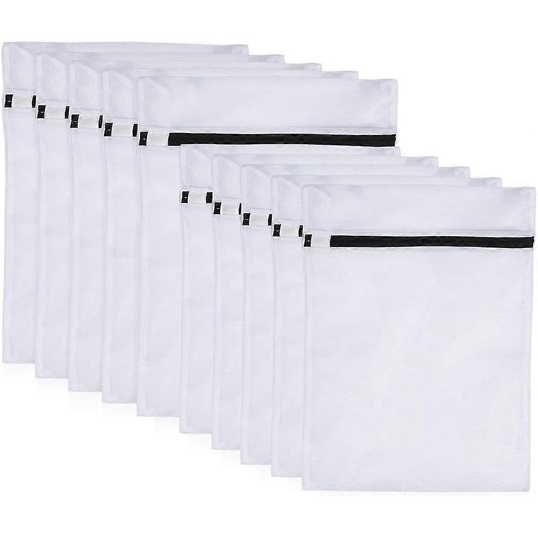 Paquet de 10 sacs à linge en maille zippée pour chemisiers soutiens-gorge machines à laver délicates
