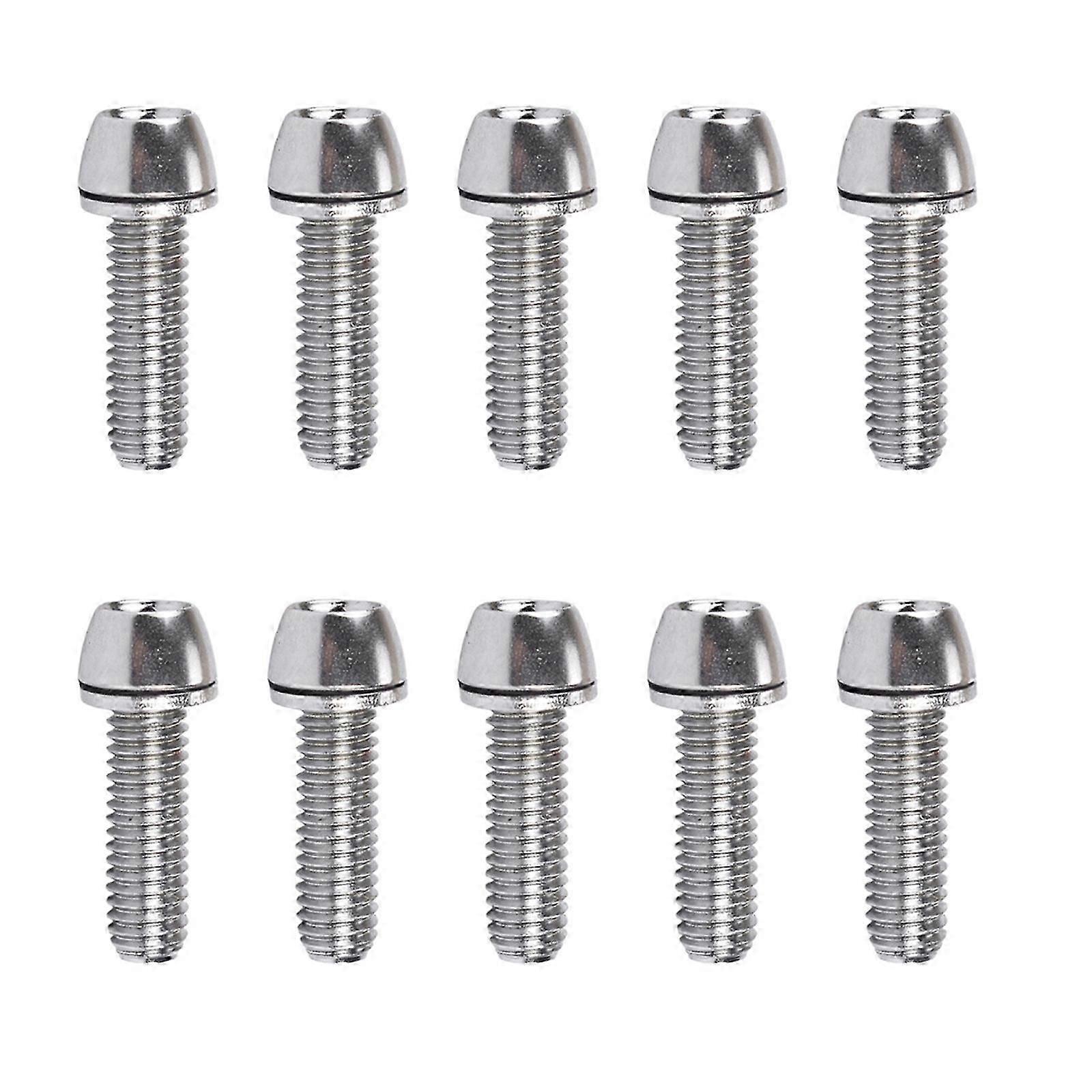 10Pcs Bicycles Stem Bolts, Steel Bike Stem Screw 5x20mm/M6x20mm Bike Bolts Bike Handlebar Screw Socket Screw Stem Part