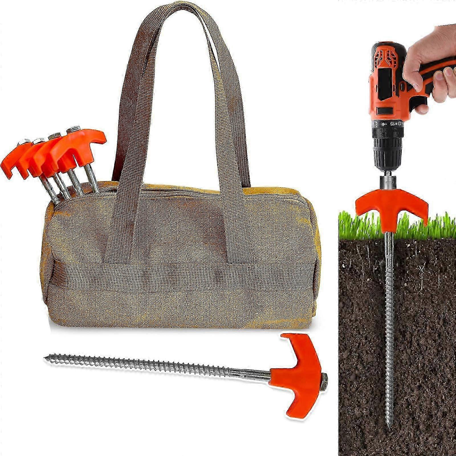 Εργαλειοθήκες 241728Εξαγωνικό φωτεινό καρφί 8in βίδα σε πασσάλους σκηνής - Βίδα αγκυρών εδάφους In241728