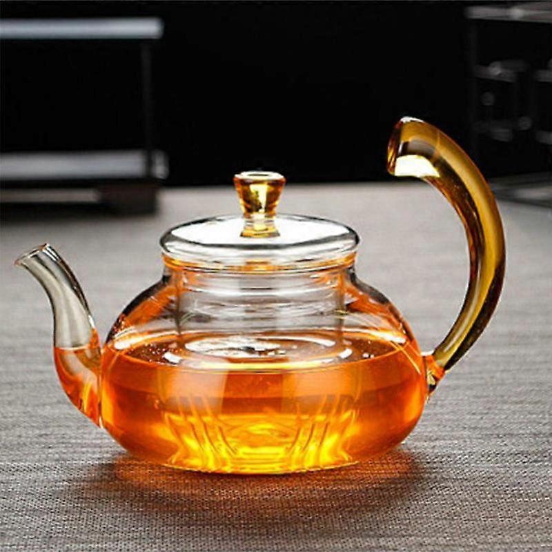 600ml Verre Théière Open Handle Pot Créativité Teaset Thé Infuseur Teaware Borosilicate Verre
