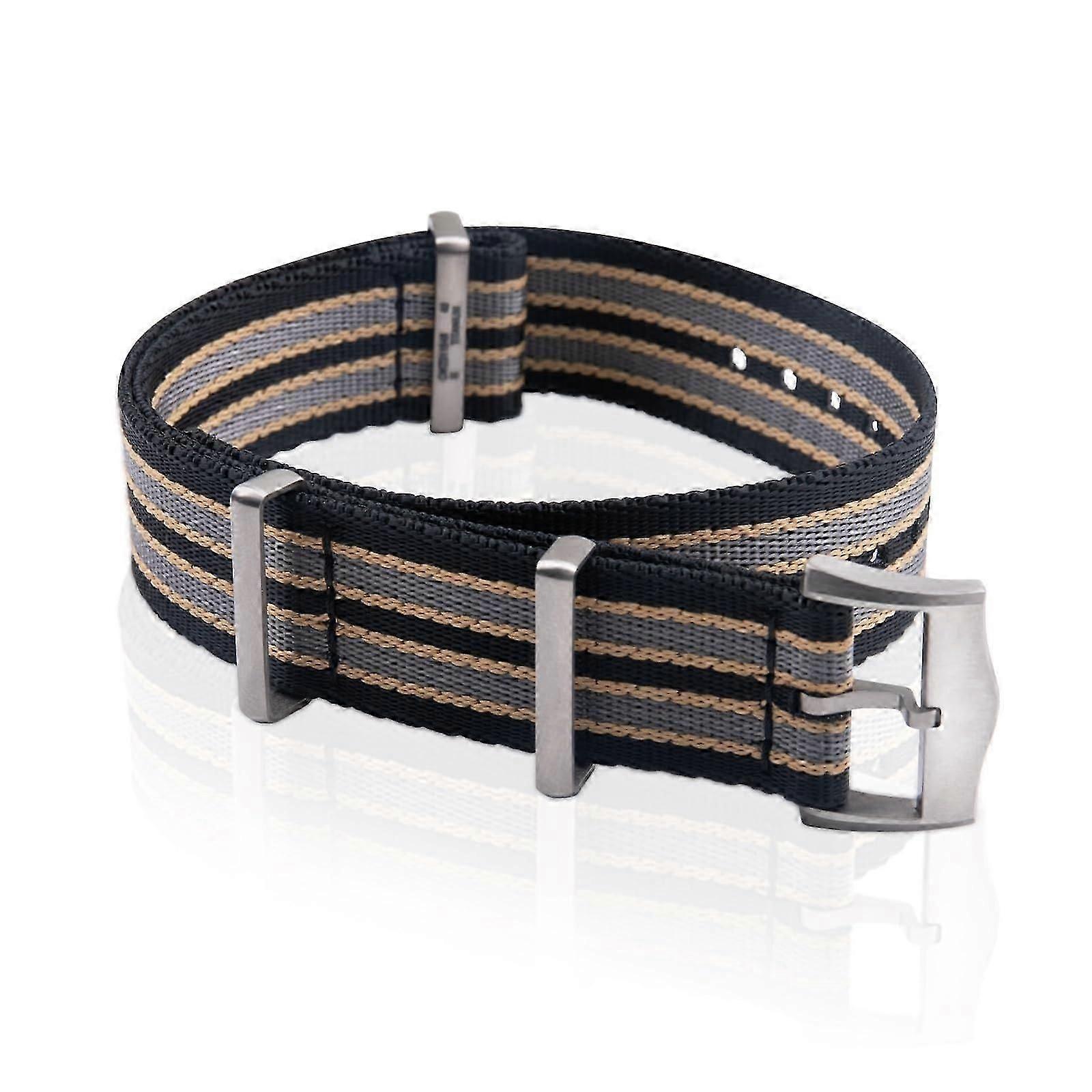 19mm Density Nylon Canvas Strap for Omega Seamaster 300 Speedmaster 007 Aqua Terra 150 Watchband Titanium Steel Buckle Loop 19mm