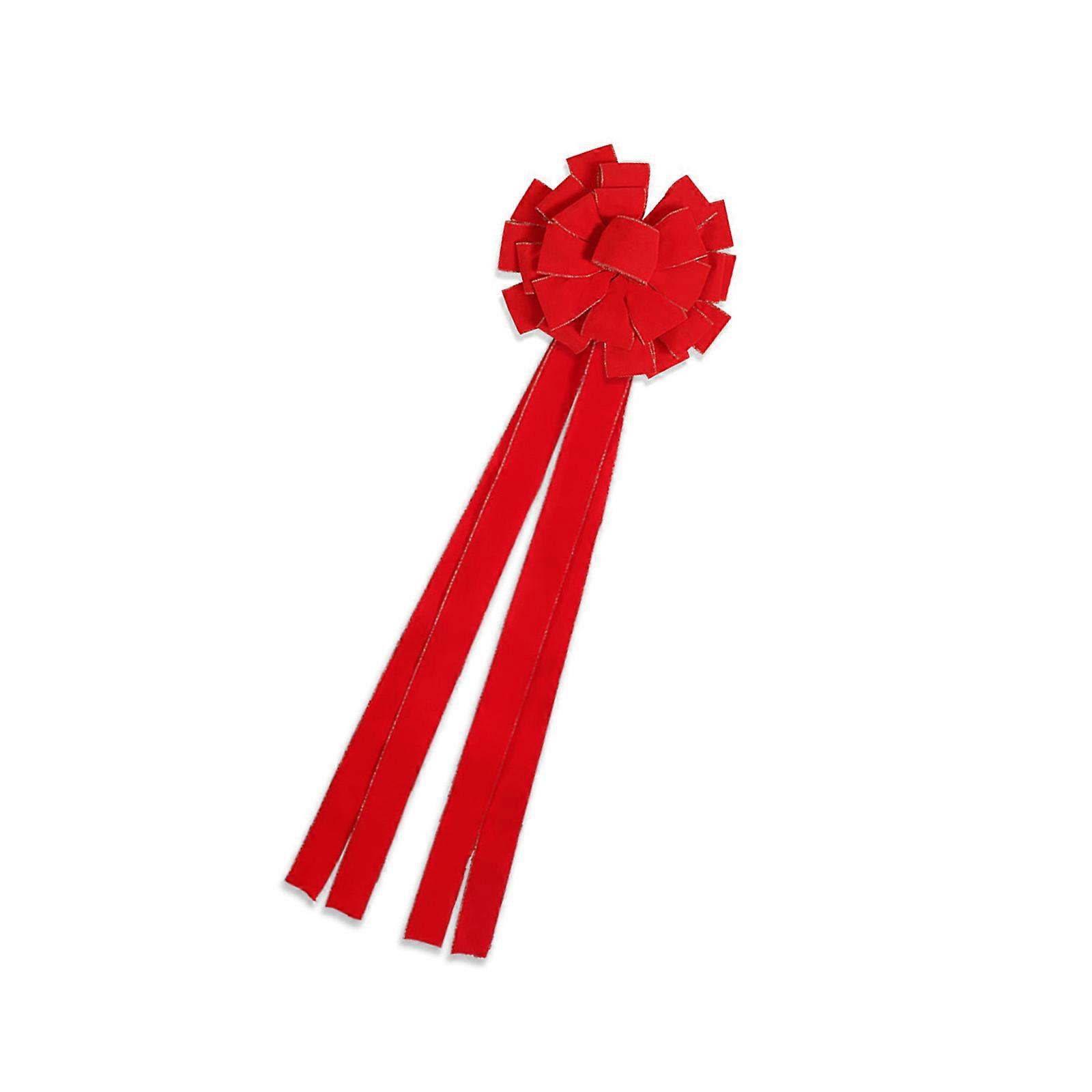 Big Velvety Fabric Bowknot 50Inch High Holiday Bowknot Decoration For Christmas Tree Door Wall Mantels Wedding Backdrops Multicolor