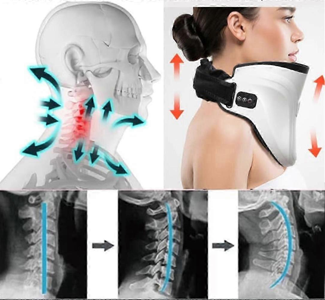 Neck Compression Machine Electric Neck Massager with Air Pressure Compression and Double ...
