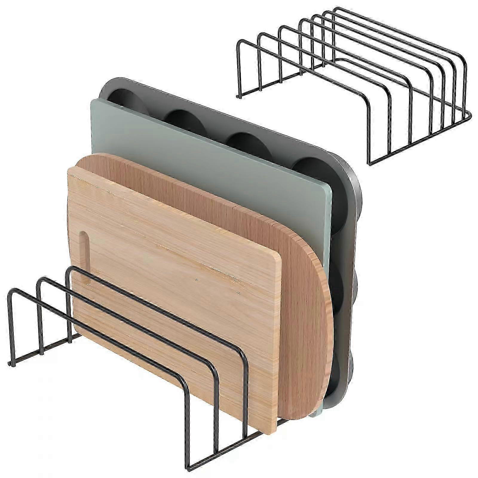 Kitchen storage rack, 6-slot divider rack 2025