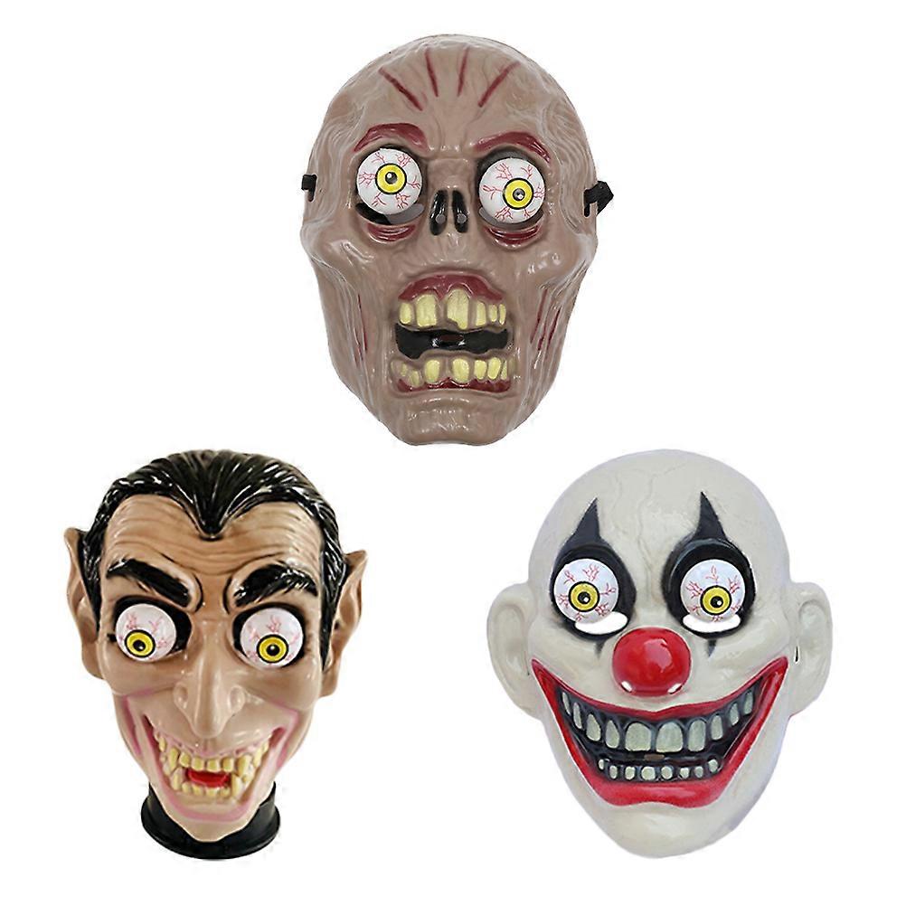 Halloween Mask Horrible Masks for Decor 3Pcs Scary Cosplay Masks