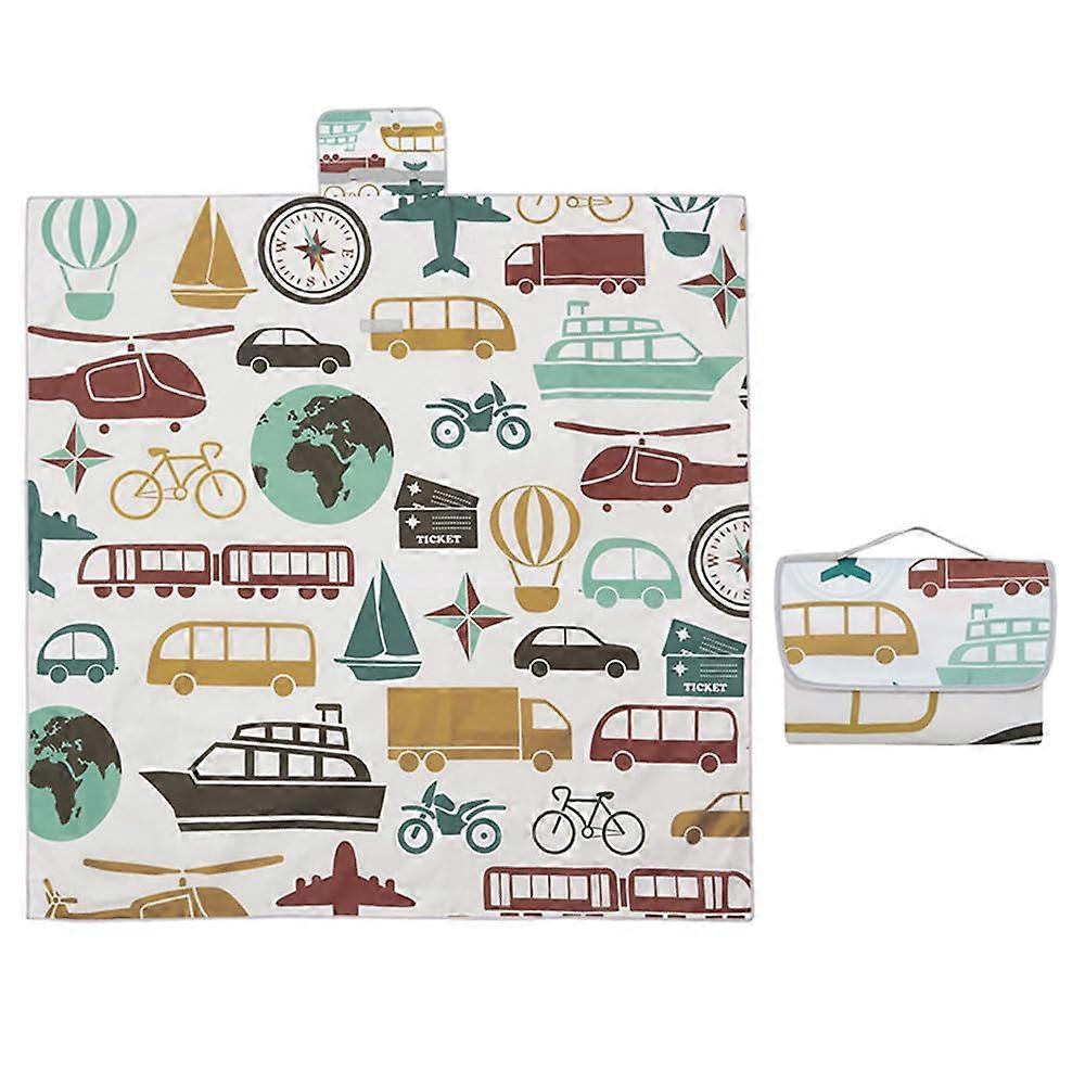 Baby High Chair Splash Mat Waterproof Anti Slip Floor Protector for Feeding and Play 51" with Handle (Transportation)