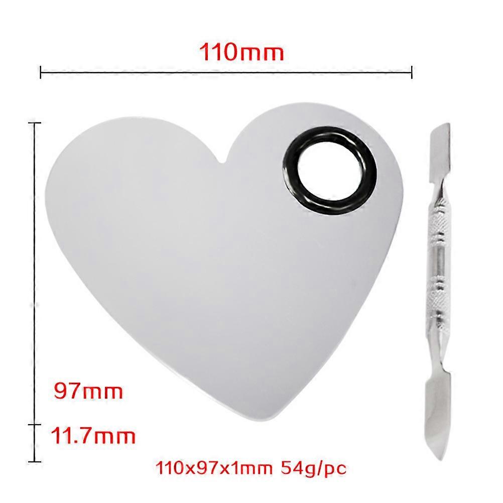 Heart Shaped Cosmetic Makeup Palette with Spatula for Blending Foundation Shades Kit