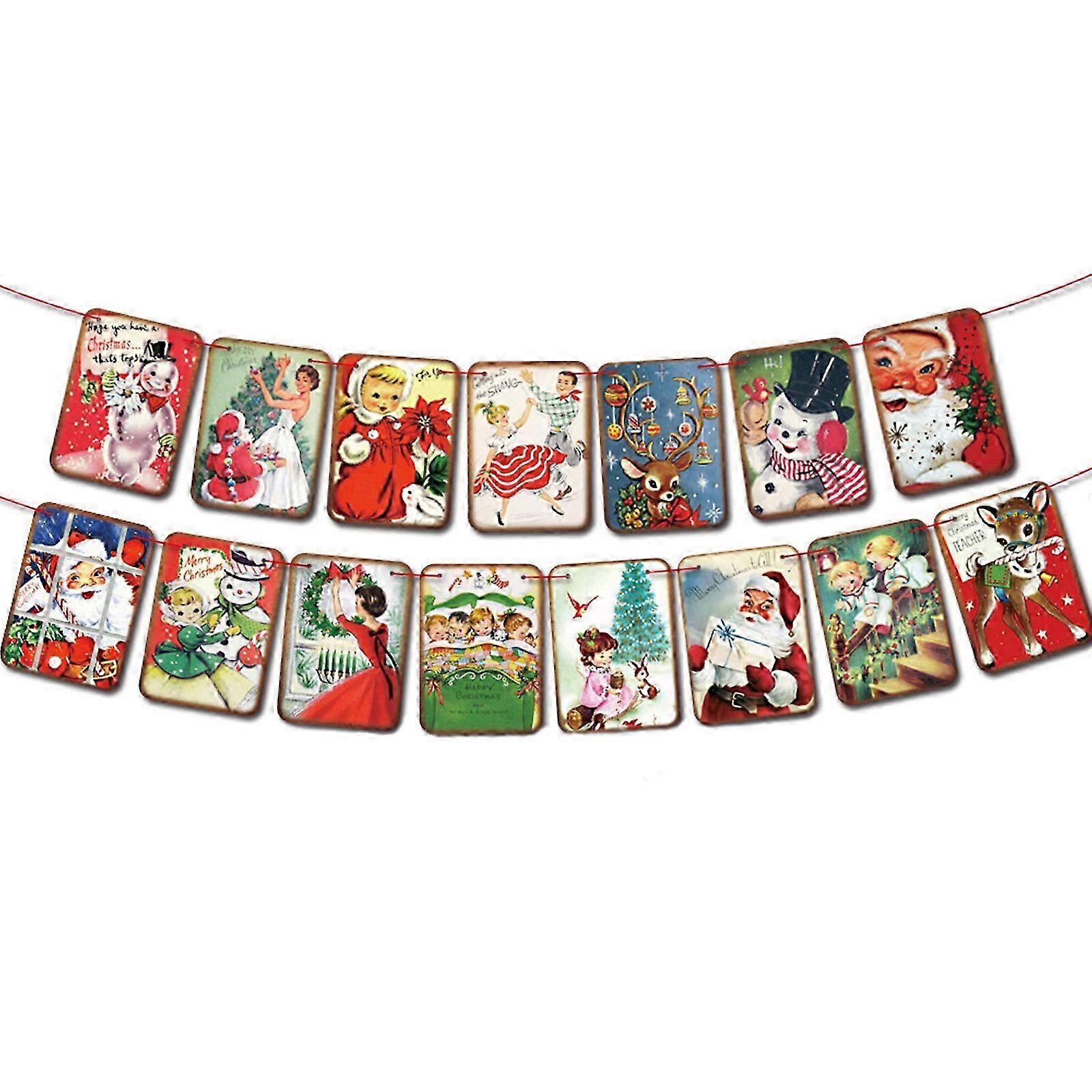 New Arrived Christmas Decorations Vintage Style Banner Traditional Victorian Bunting