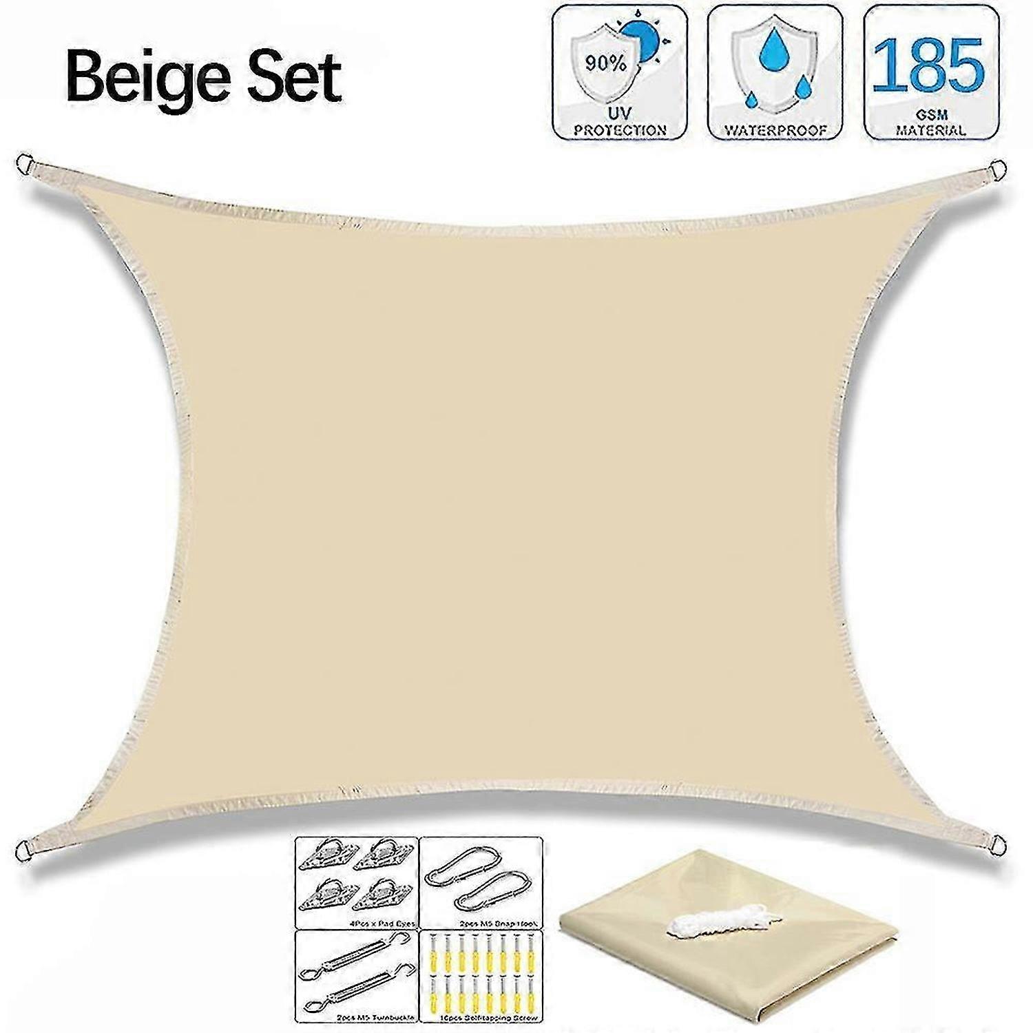 Jymcw 夏用屋外シェードセイル、300d ポリエステル防水 UV 耐性オーニング、パティオ、カーポート、裏庭などに使えるサンシャインキャノピー。