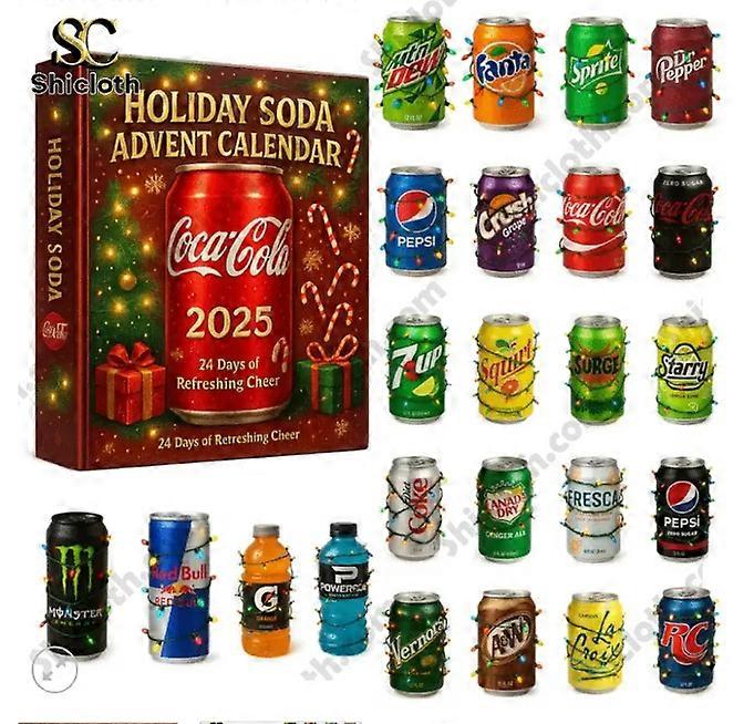 Holiday Soda Pop Advent Holiday Blind Box Christmas Tree Decoration Acrylic Pendant