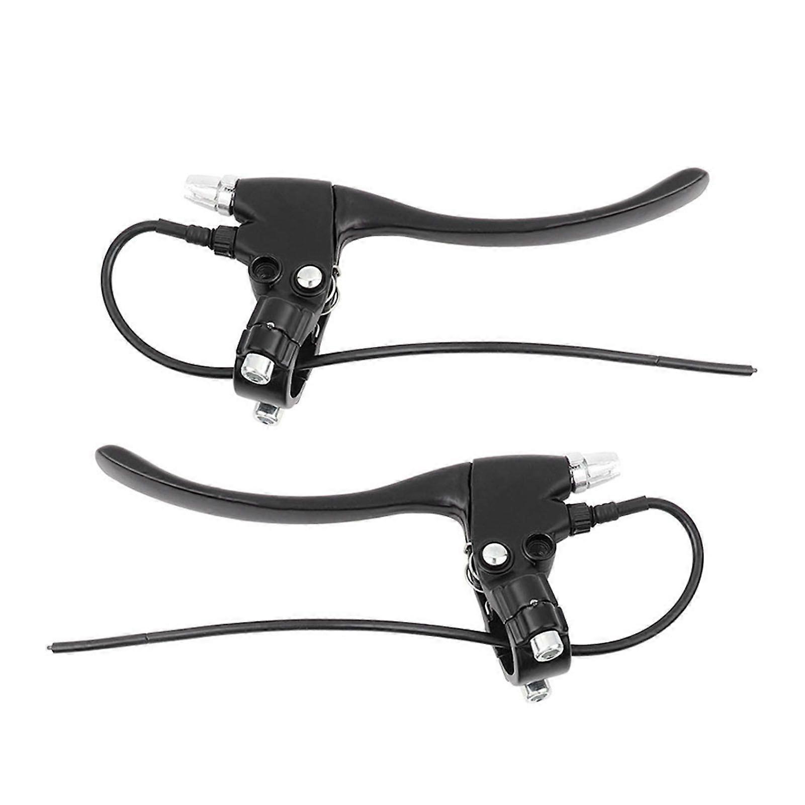 1 Pair Electric Bicycle E Bike Rear Brake Lever Handle Bar Grips Assembly (Black)