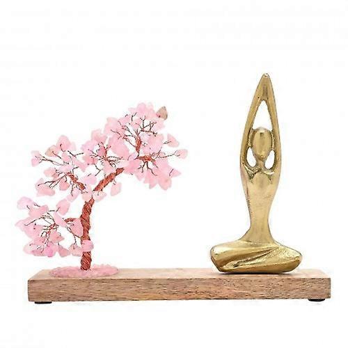 Serenity Gemstone Tree Yoga Ornament - Rose Quartz