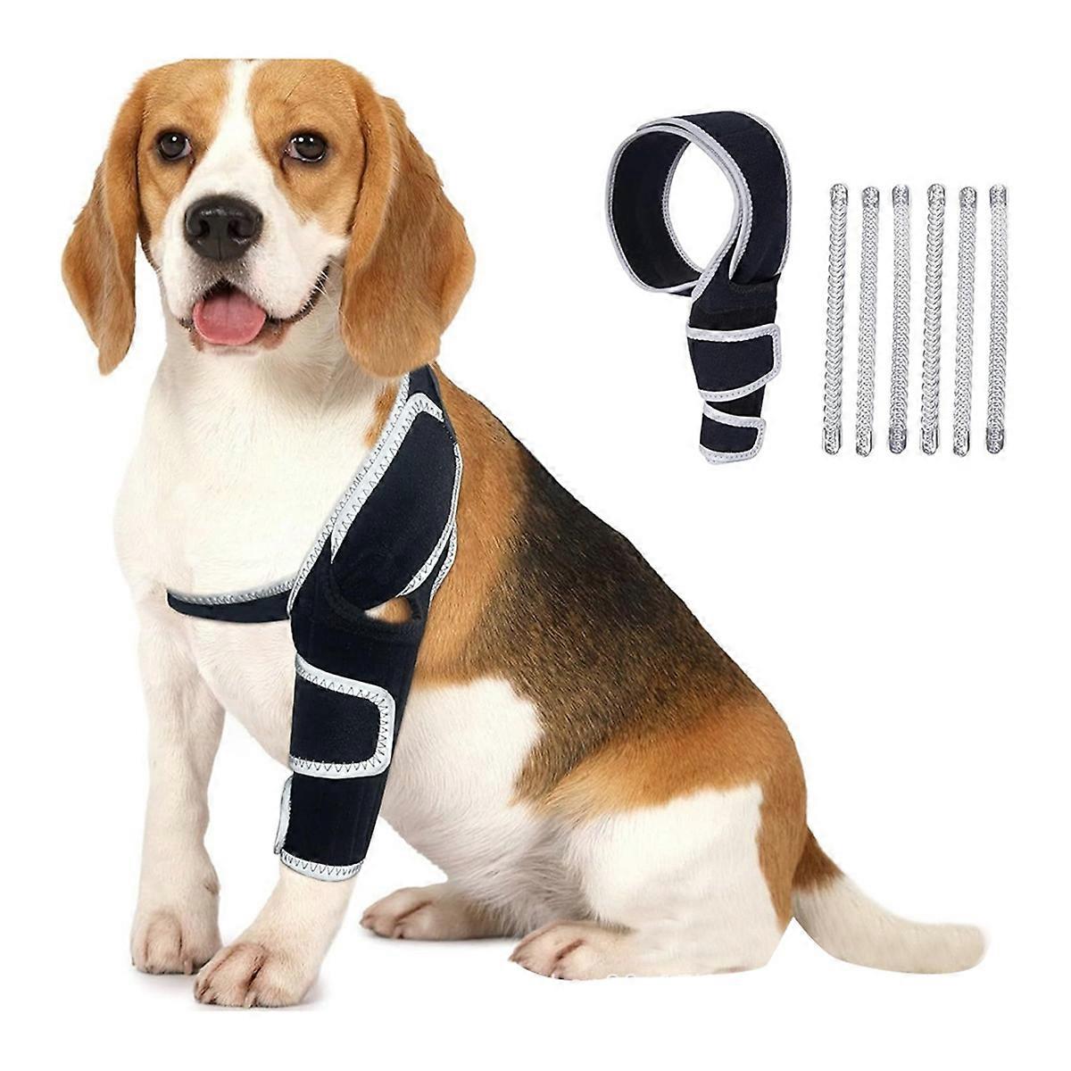 Dog Knee Brace for Acl and Ccl Injuries - Adjustable Support with Metal Stabilizers - Helps with Joint Pain, M
