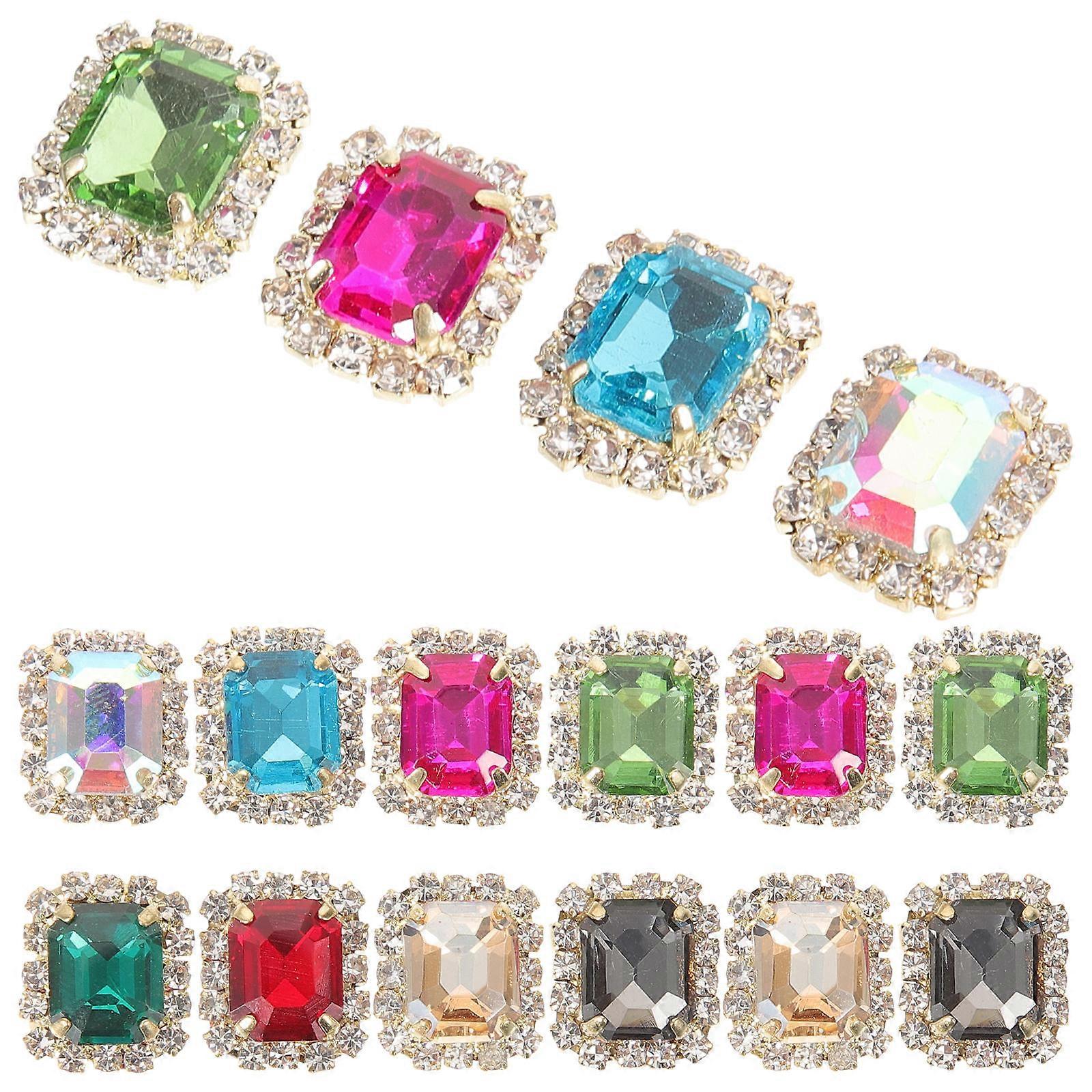 Sew on Rhinestones Claw Rhinestones for DIY Use 20Pcs Assorted Color