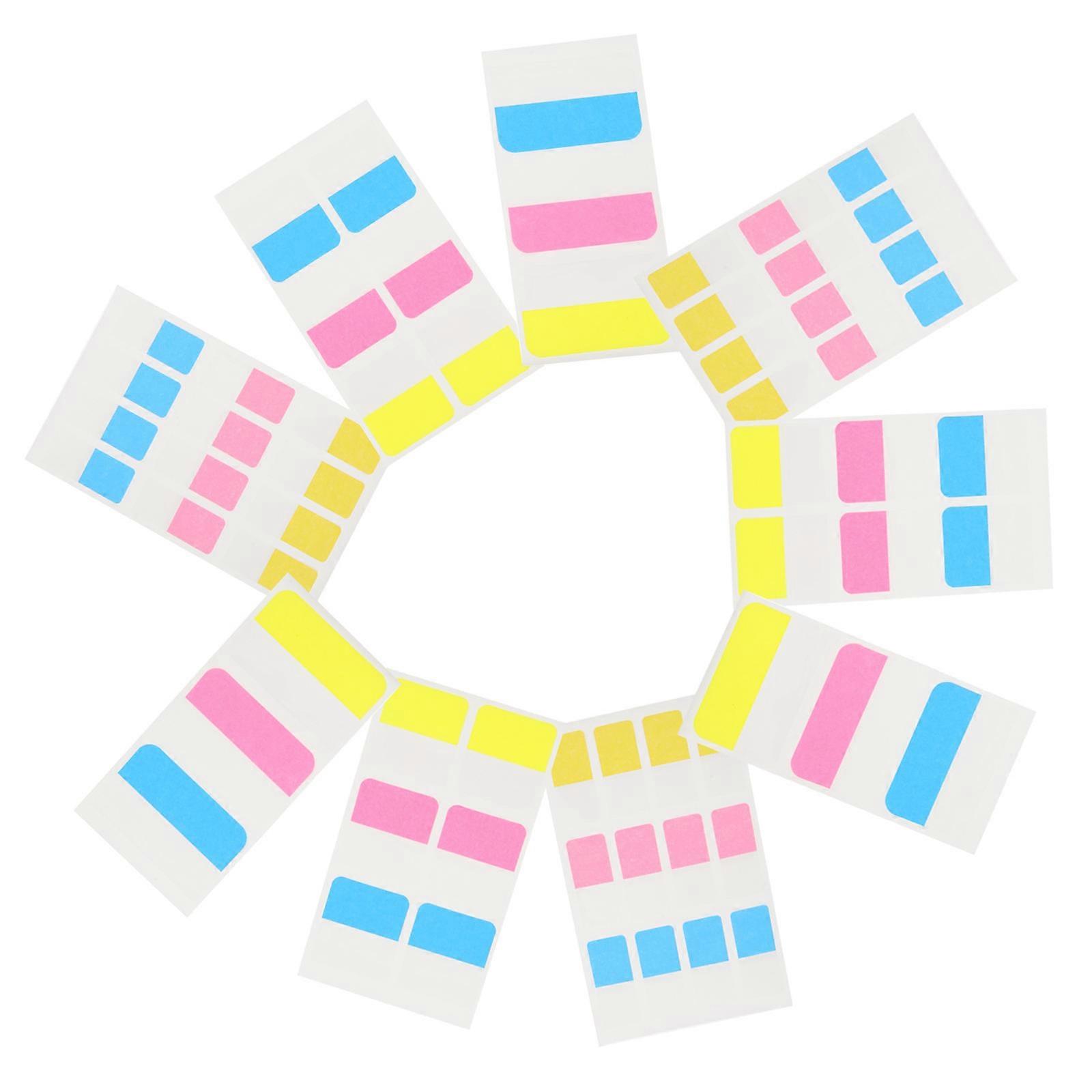 Colored Page Marker with Self-Adhesive Page Tabs for Cable 12Sets