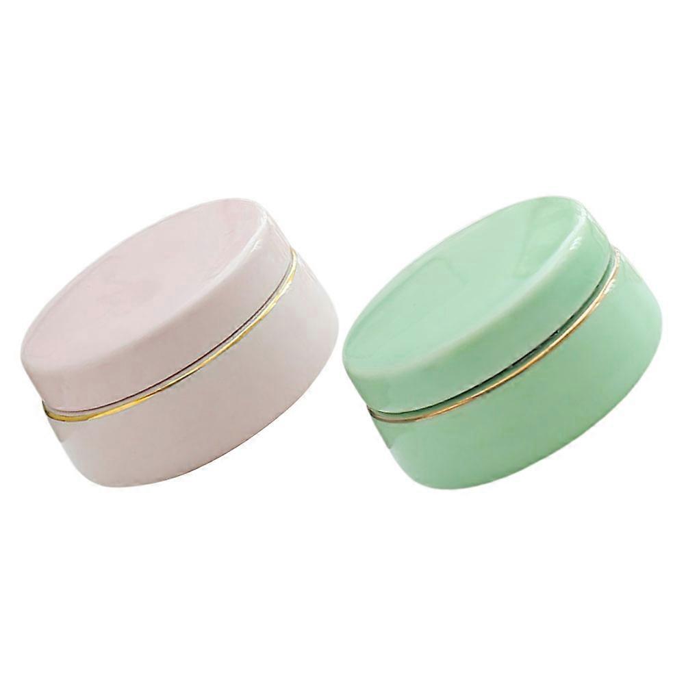 Portable Mini Tea Canister 4Pcs Assorted Color Storage Jar For Cosmetics And Lip Balm 6.5x6.5cm Dustproof