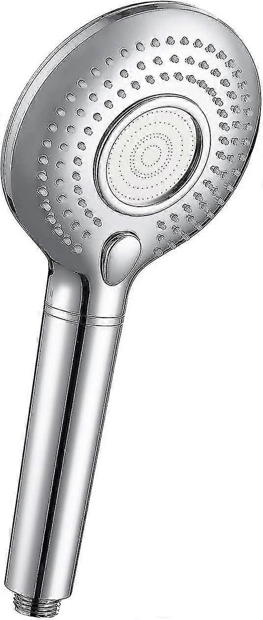 Round Hand Shower Chrome Abs Plastic Three Function Shower Head Push Button Shower Head With Acf Filter Element For Bathroom 2025