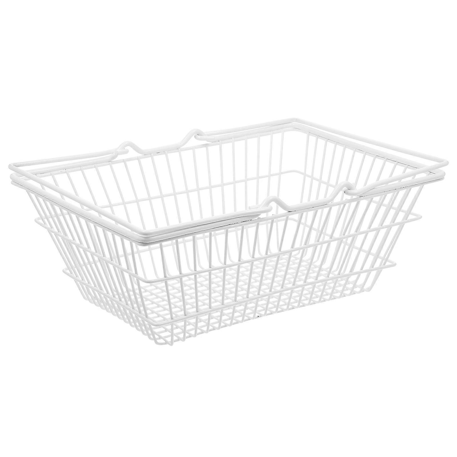 Handheld Shopping Basket with Handle Design for Storage 4Pcs Pack