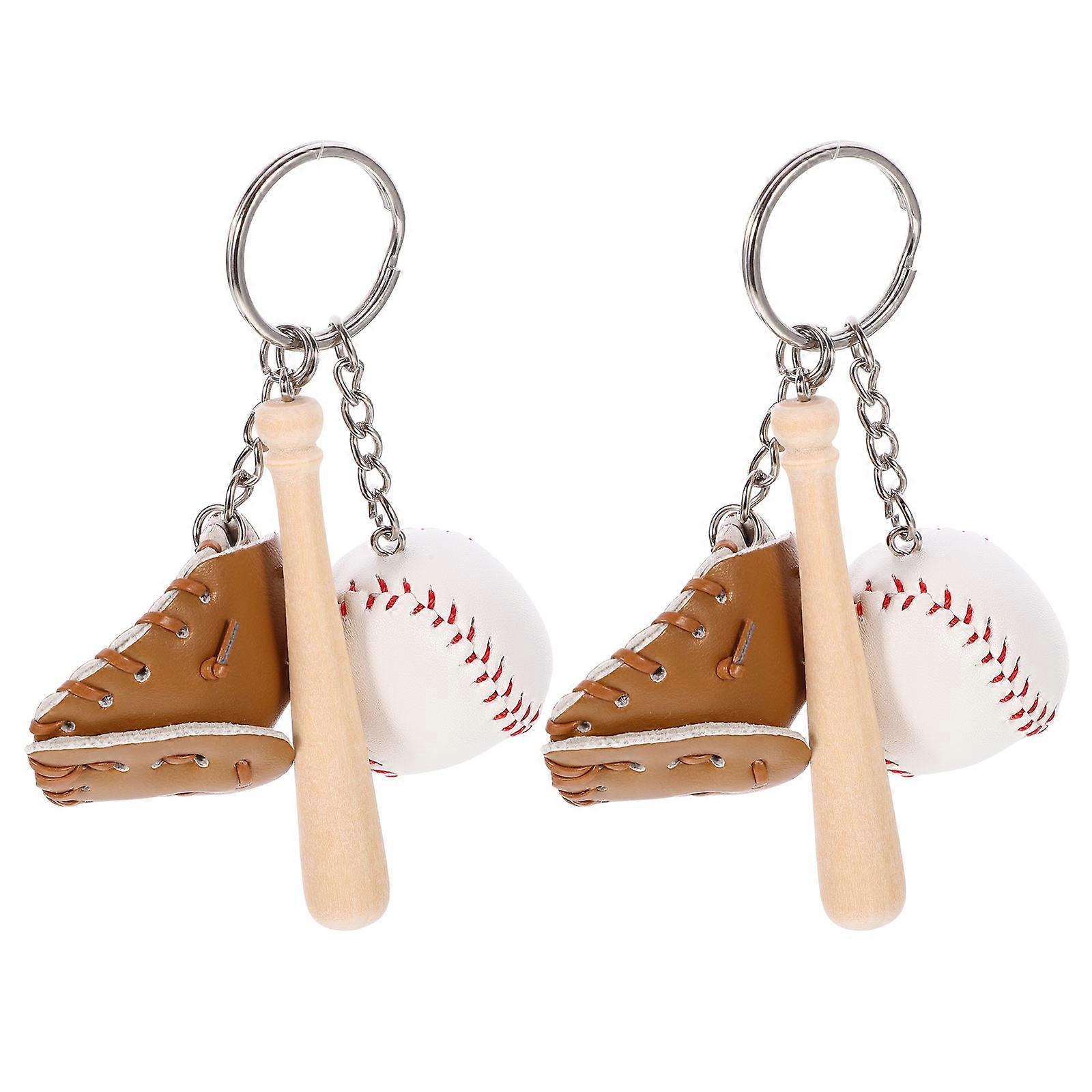 Baseball Keychains Decorative Accessories for Decoration 4Pcs