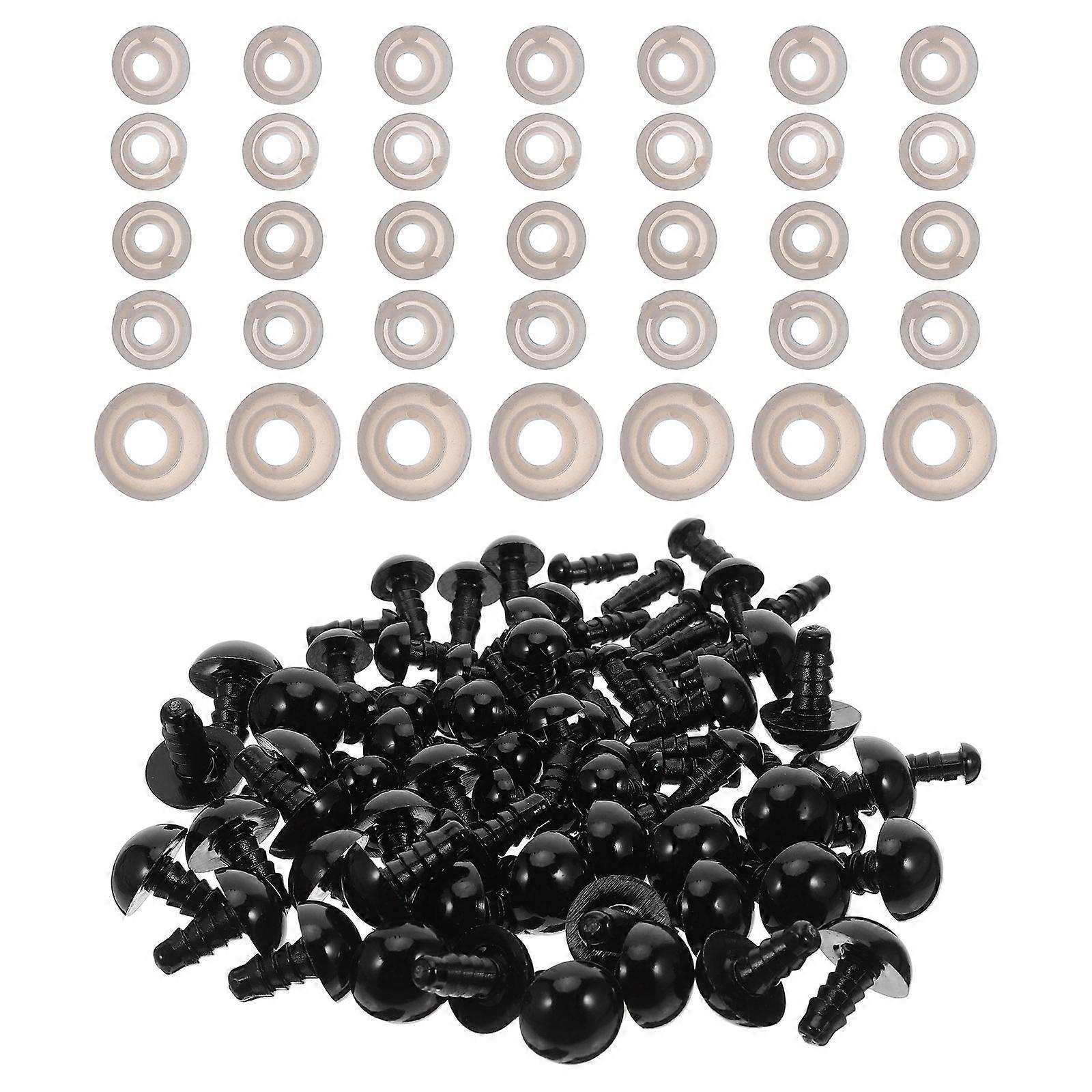 Plastic Plush Toy Eyes Black for Crafting 1000Pcs Washers