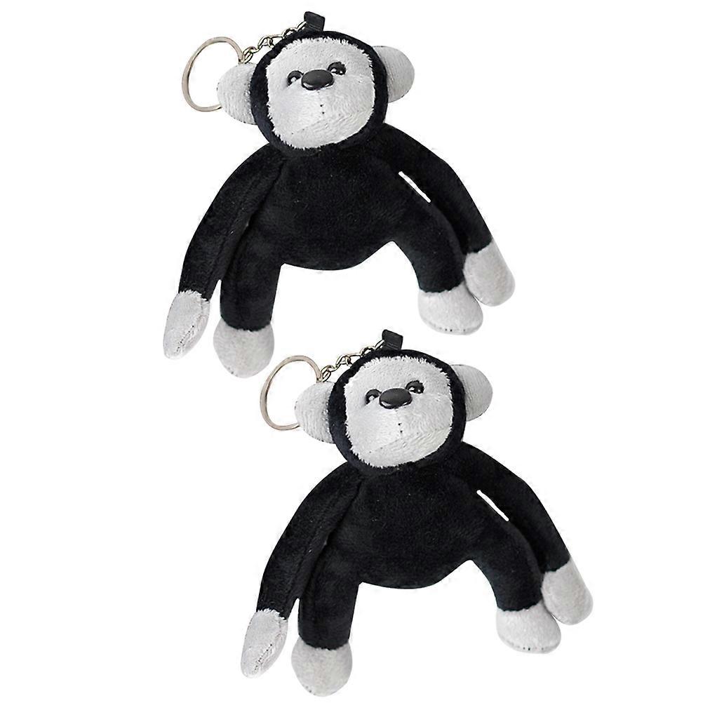 Stuffed Gorilla Pendant Plush Keychain for Decoration 4Pcs Set
