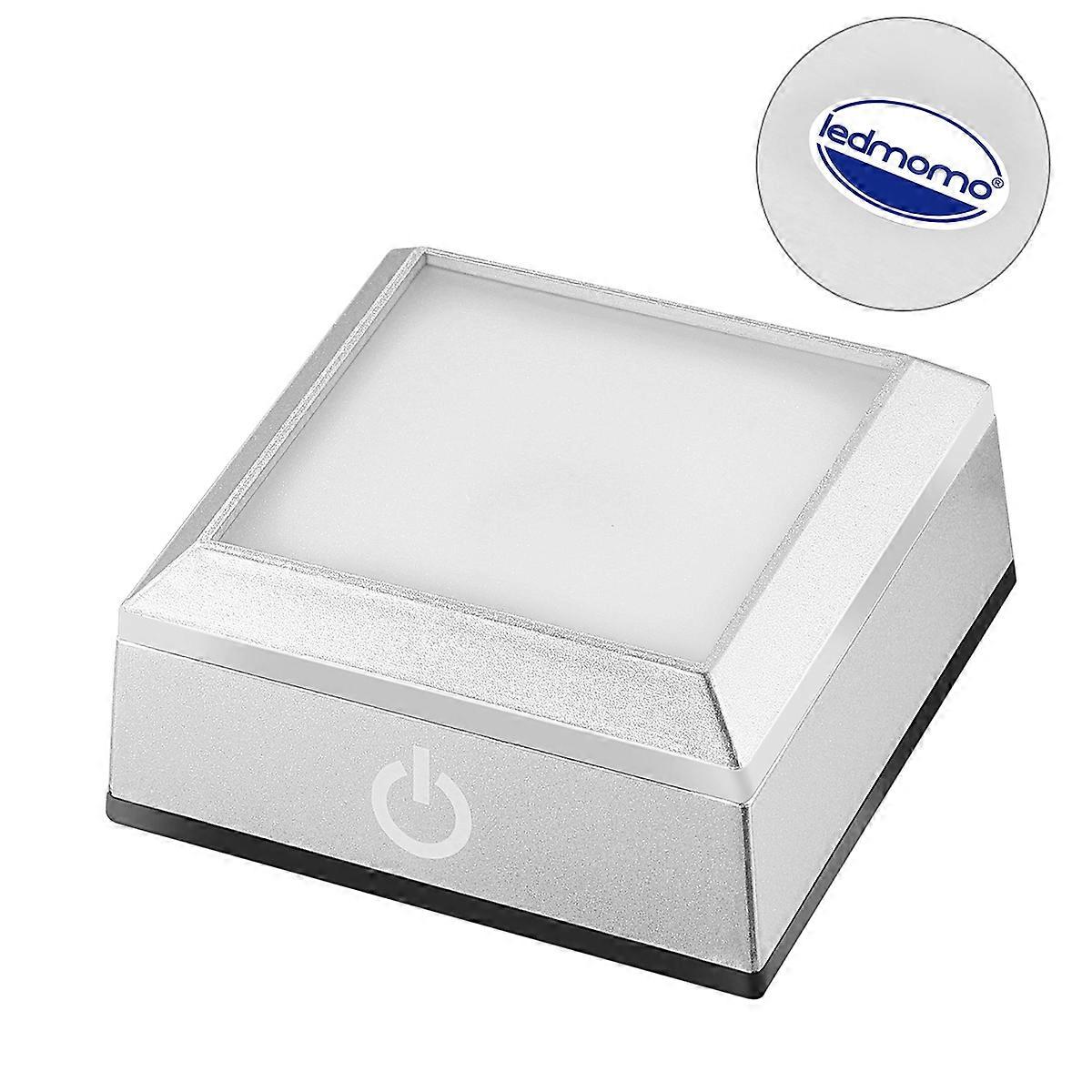 Silver LED Display Base for Crystal with Touch Switch 1Pcs