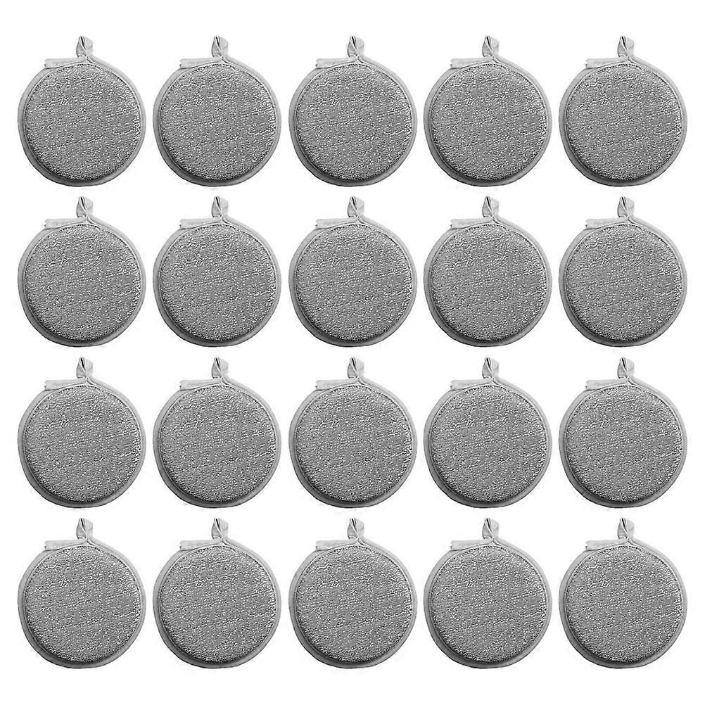 Double Sided Silver Dish Sponge for Kitchen Scrubbing 40Pcs Pack
