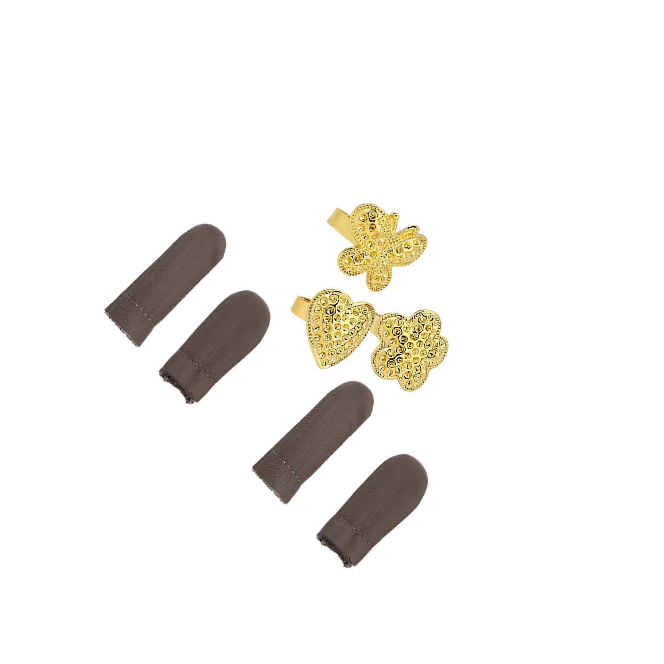 Sewing Thimble Set Adjustable Craft Ring Thimble for Needlework Quilting DIY