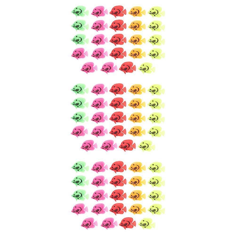 Tropical Fish Plastic Model Toys for Aquarium Use 72Pcs Set