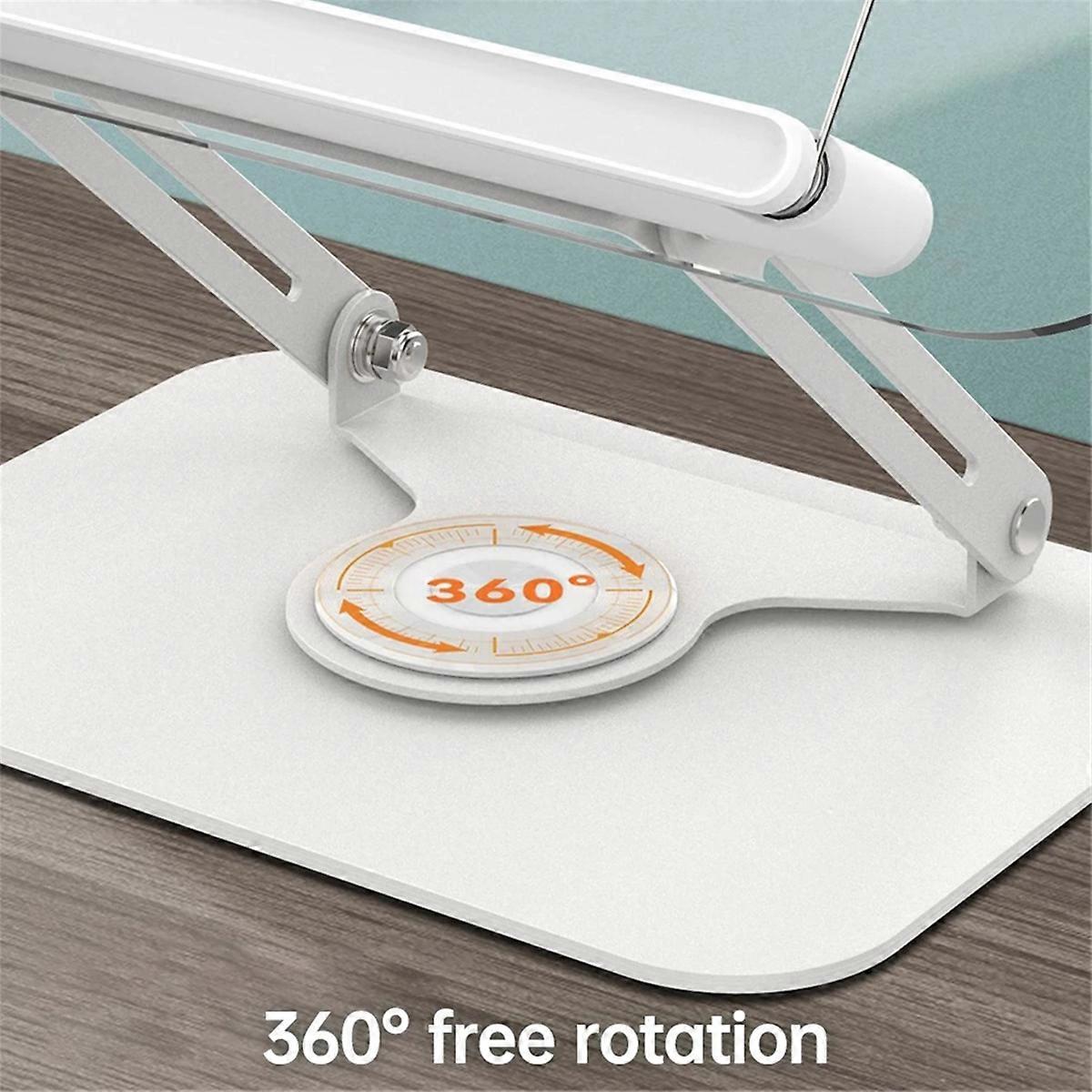 360 Rotating Desktop Book Stand with Transparent Panel Page Clips