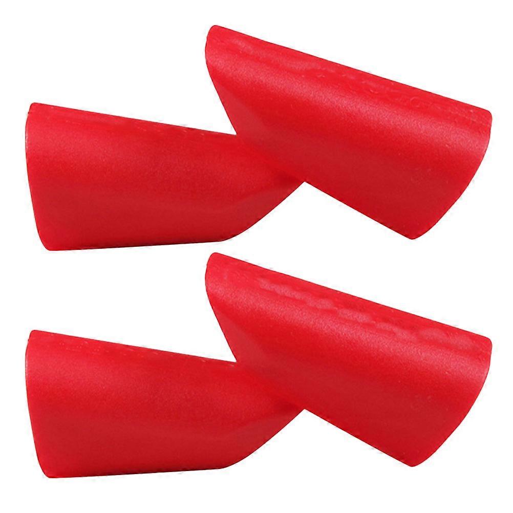 Red Dumbbell Rubber Covers for Protection with 4Pcs Thick Handle Bar Grips