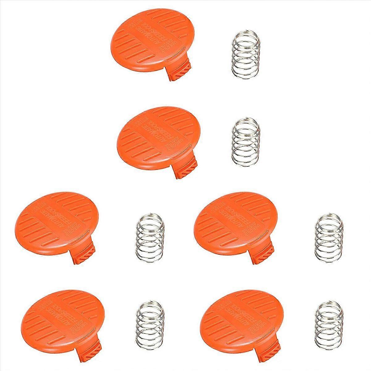 6x Weed Bump Cap Replacement RC-100-P Spool Cap Covers and Spring for AFS Trimmer