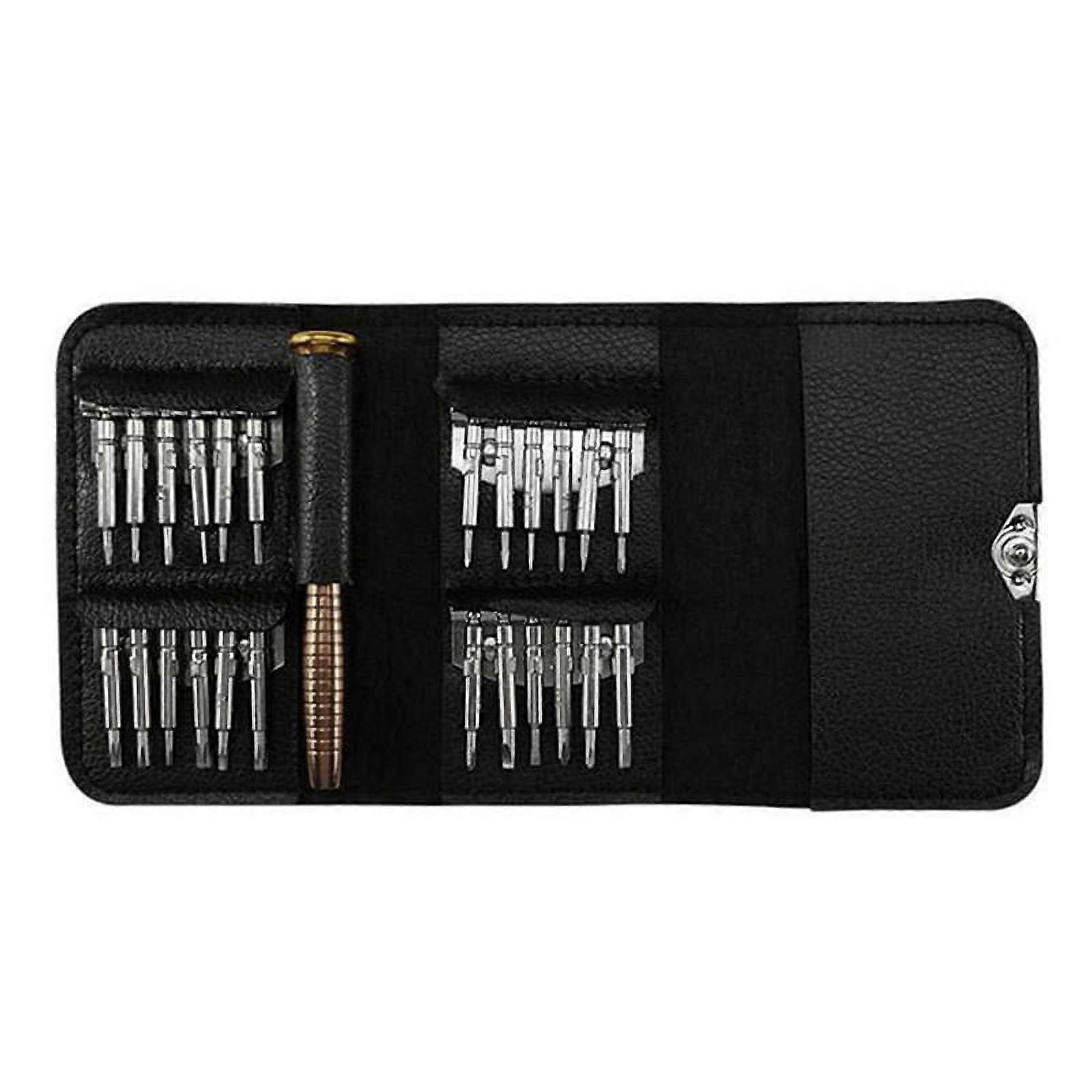 25-In-1 Leather Case Screwdriver Bit Set Mobile Phone Notebook Tool